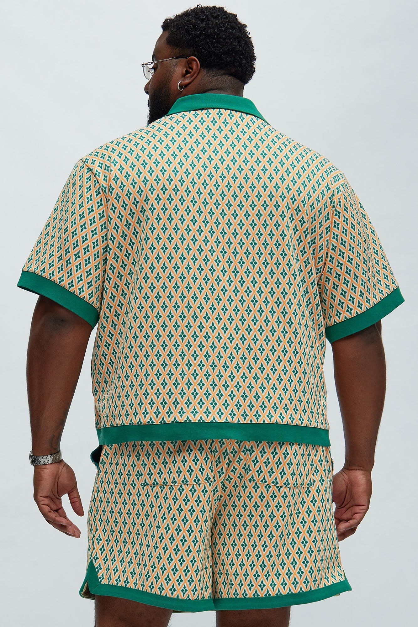Rushmore Knit Shirt - Green/combo