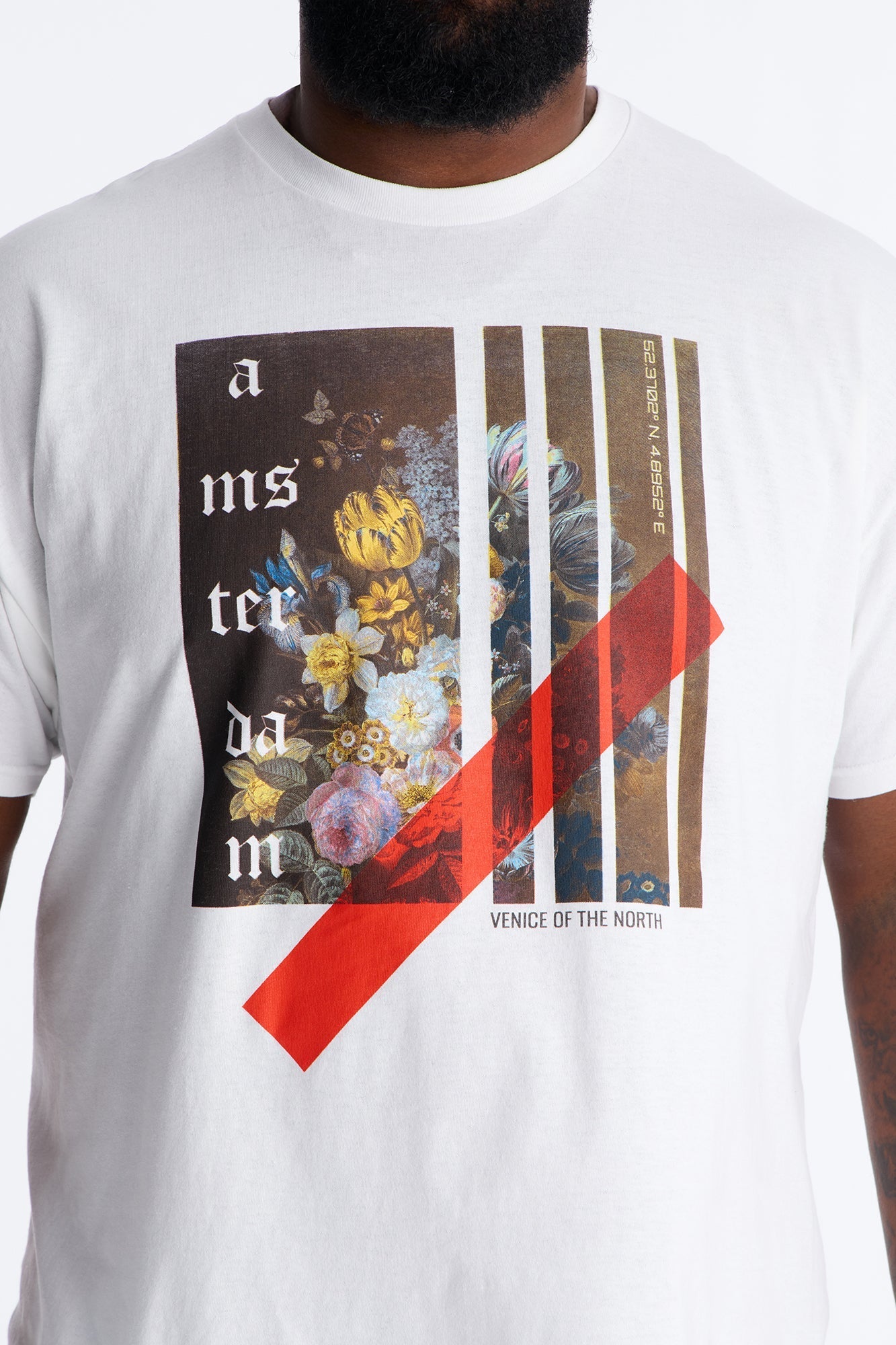 Amsterdam Floral Arrangement Short Sleeve Tee - White