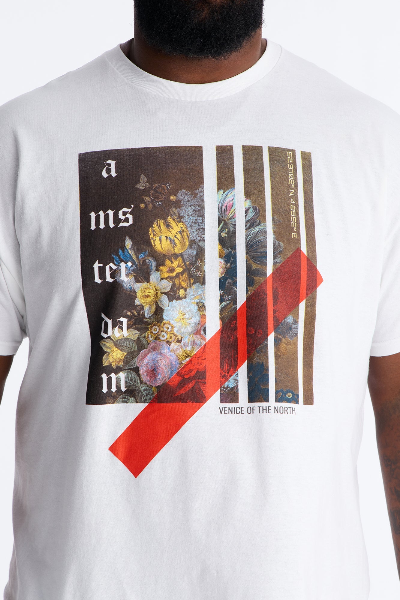 Amsterdam Floral Arrangement Short Sleeve Tee - White
