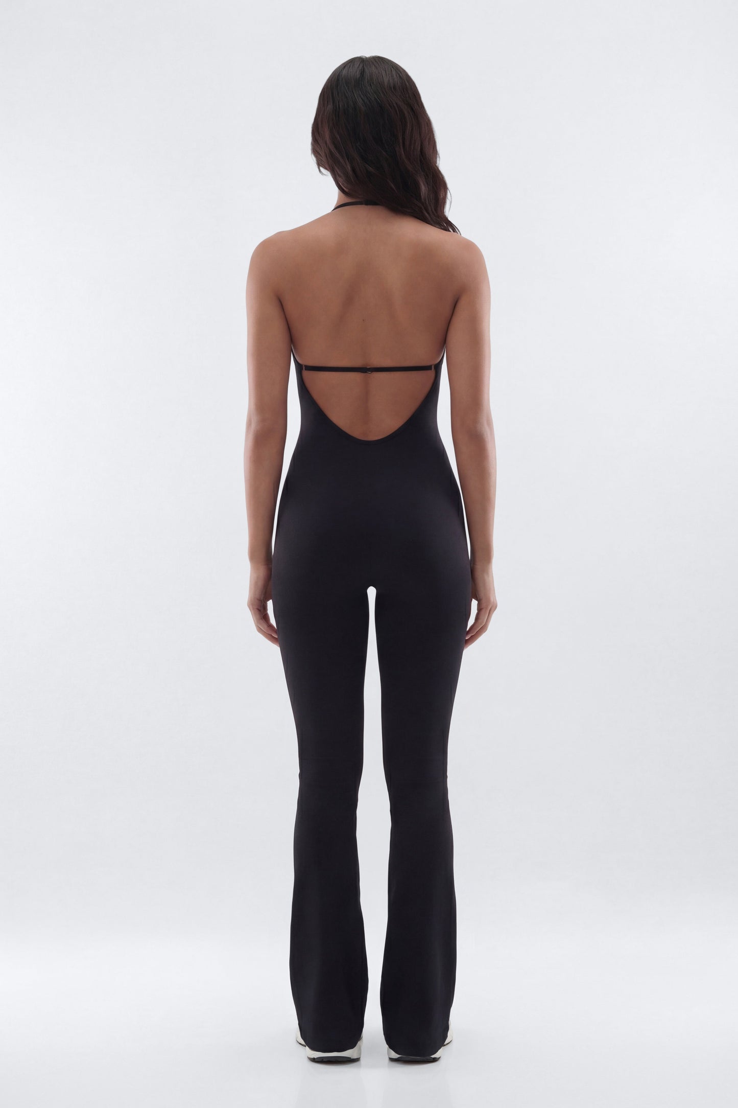 SeamlessLift™ 32″ Flare Jumpsuit - Black NEWFASHIONEDGE