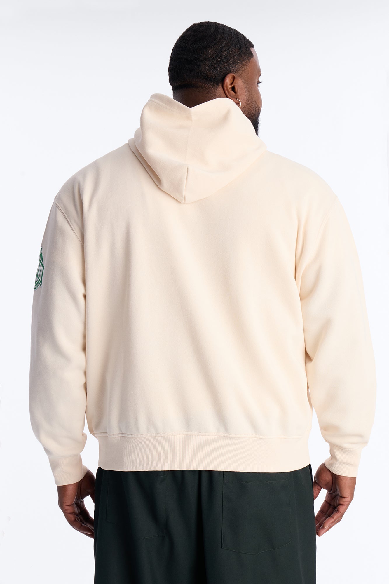 Celtics Embroidered Oversized Hoodie - Cream