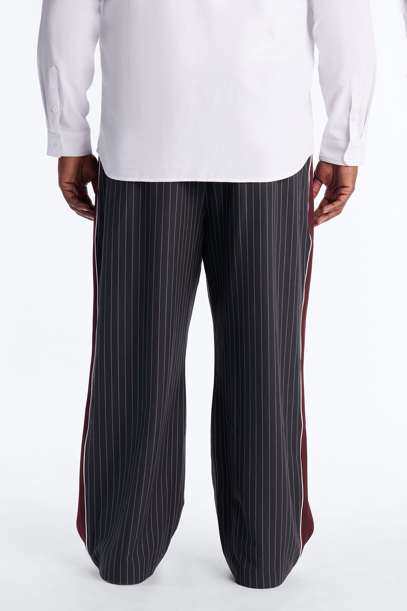 Baggy Elevated Side Stripe Trouser - Black