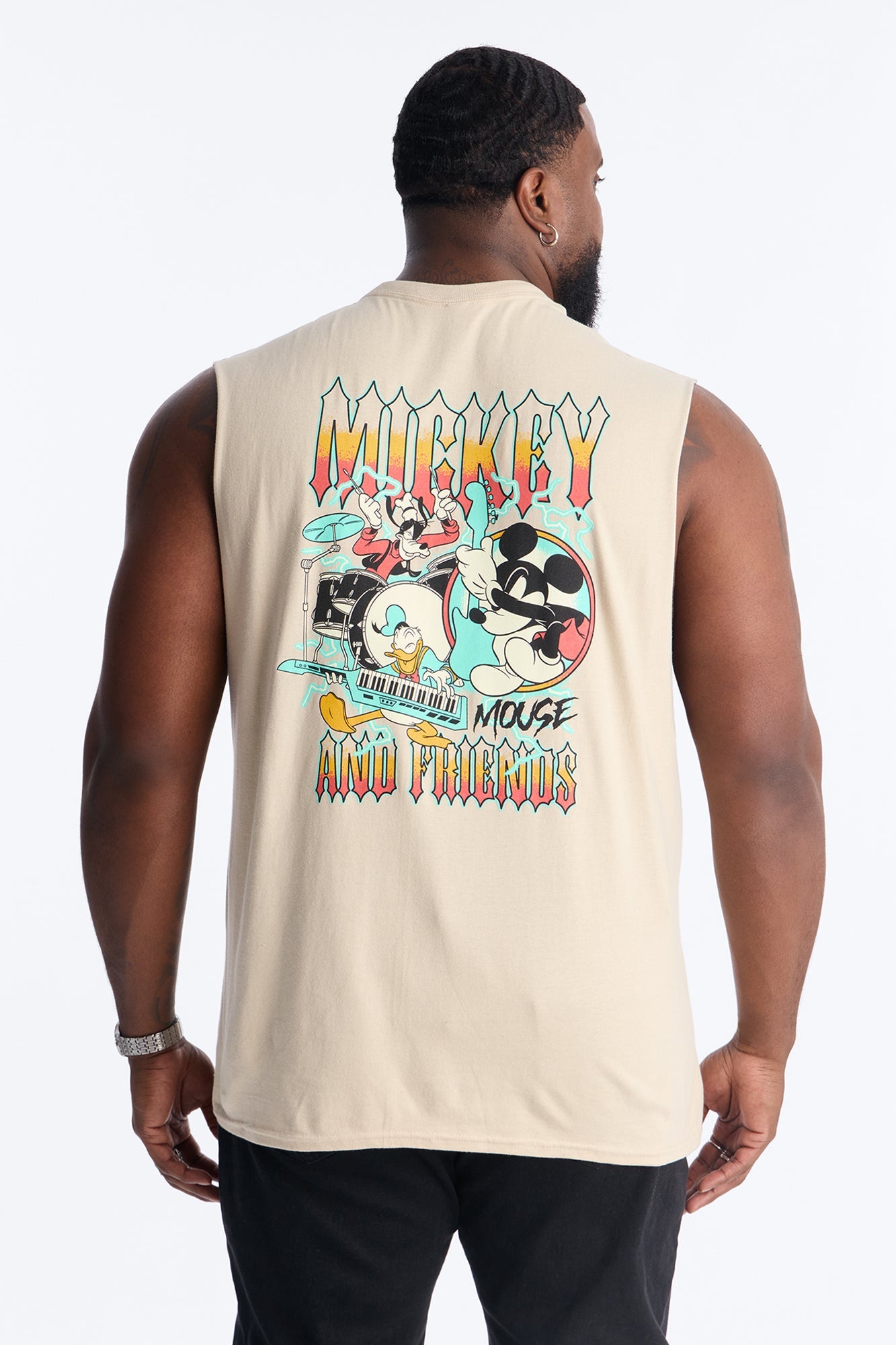 Mickey N Friends Garage Band Muscle Tank - Natural