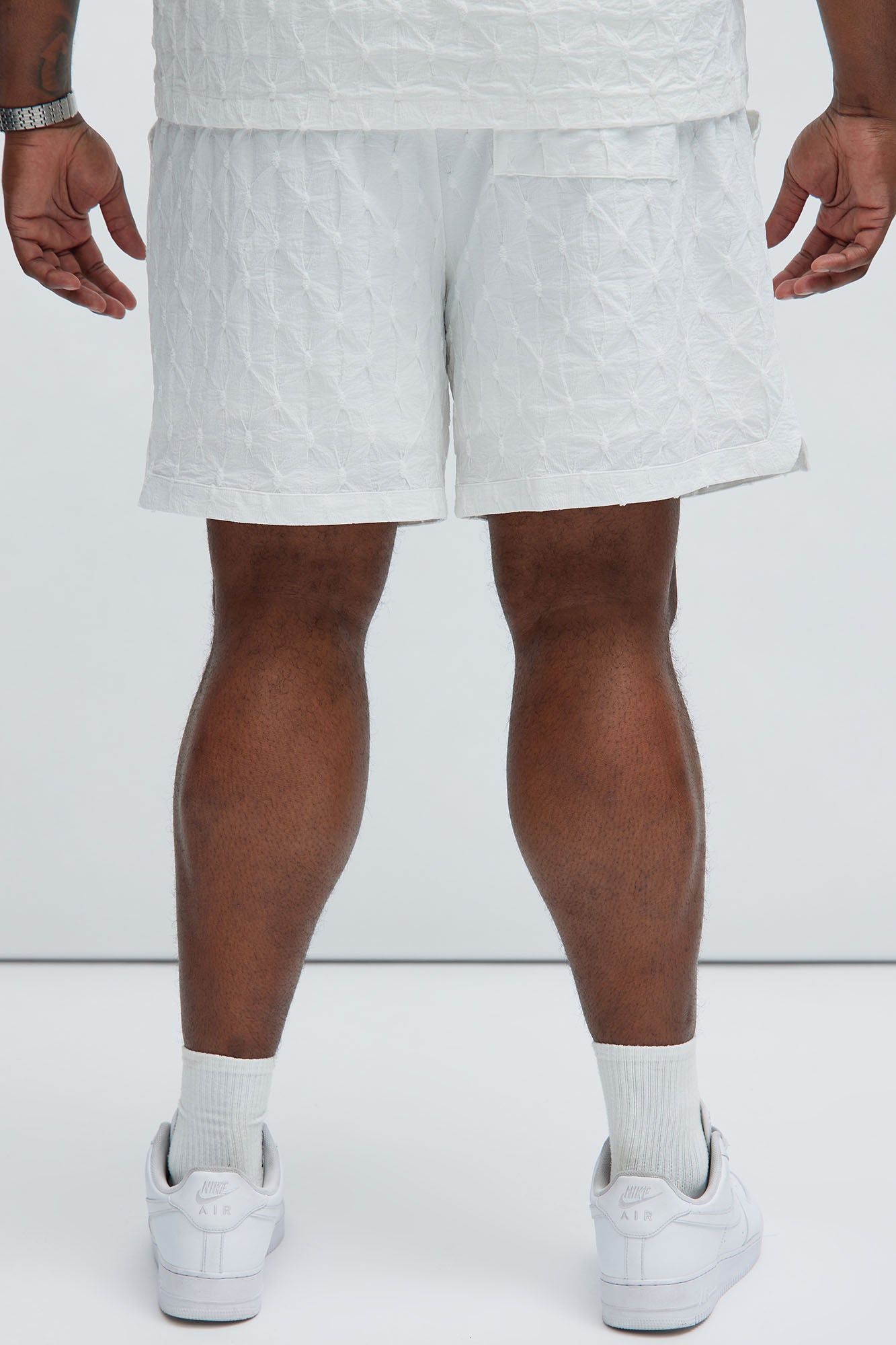 Atticus Textured Warmup Shorts - White