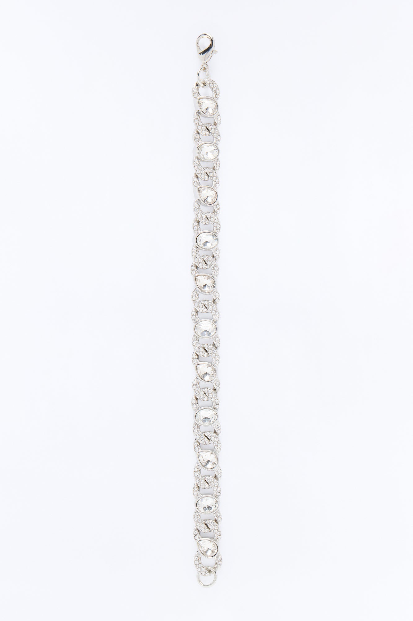 Opulent Oval Chain Bracelet - Silver