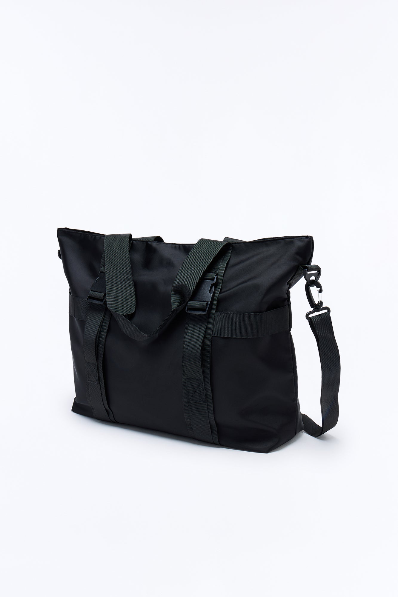 Nylon Urban Utility Messenger Bag - Black