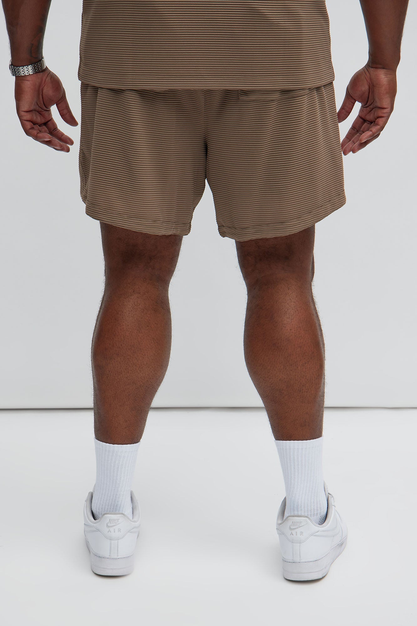 Zyler Textured Shorts - Taupe