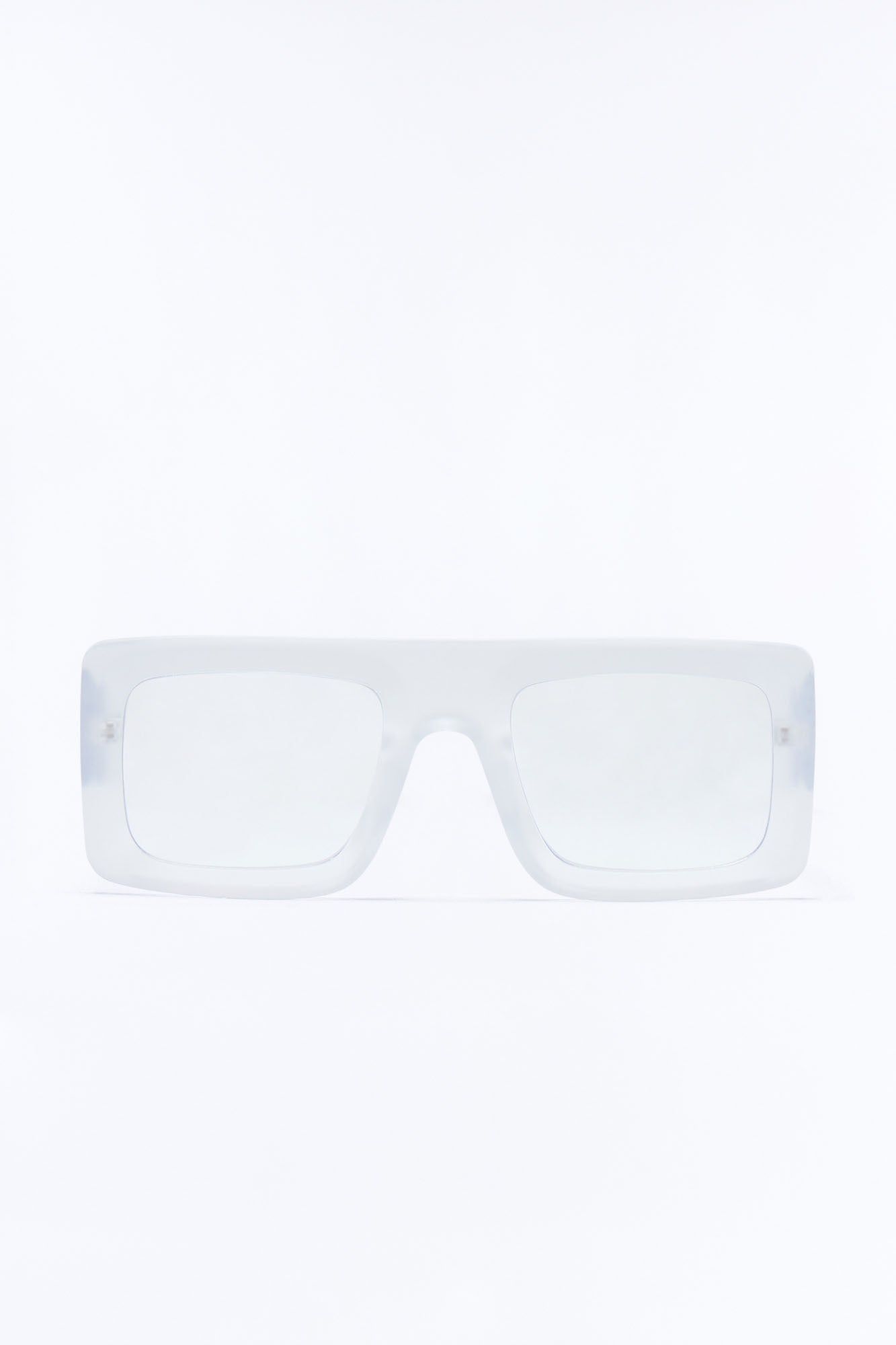 Prestige Matte Flat Top Sunglasses - Clear