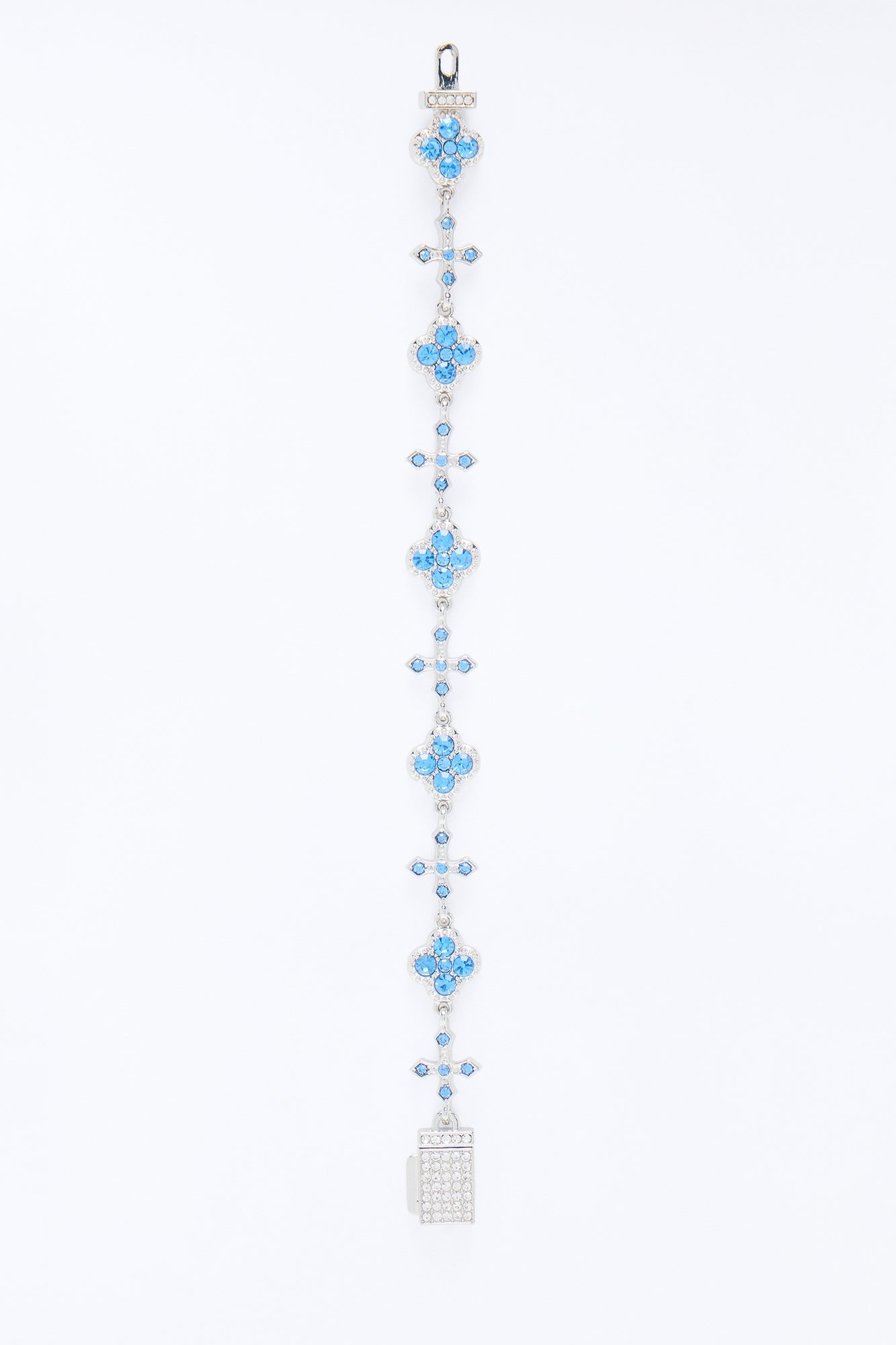Azure Cross and Creed Bracelet - Silver