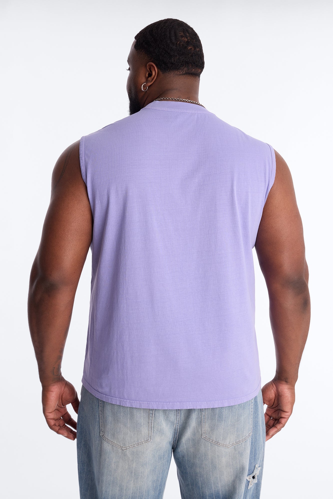 Cropped Muscle Tee - Lavender