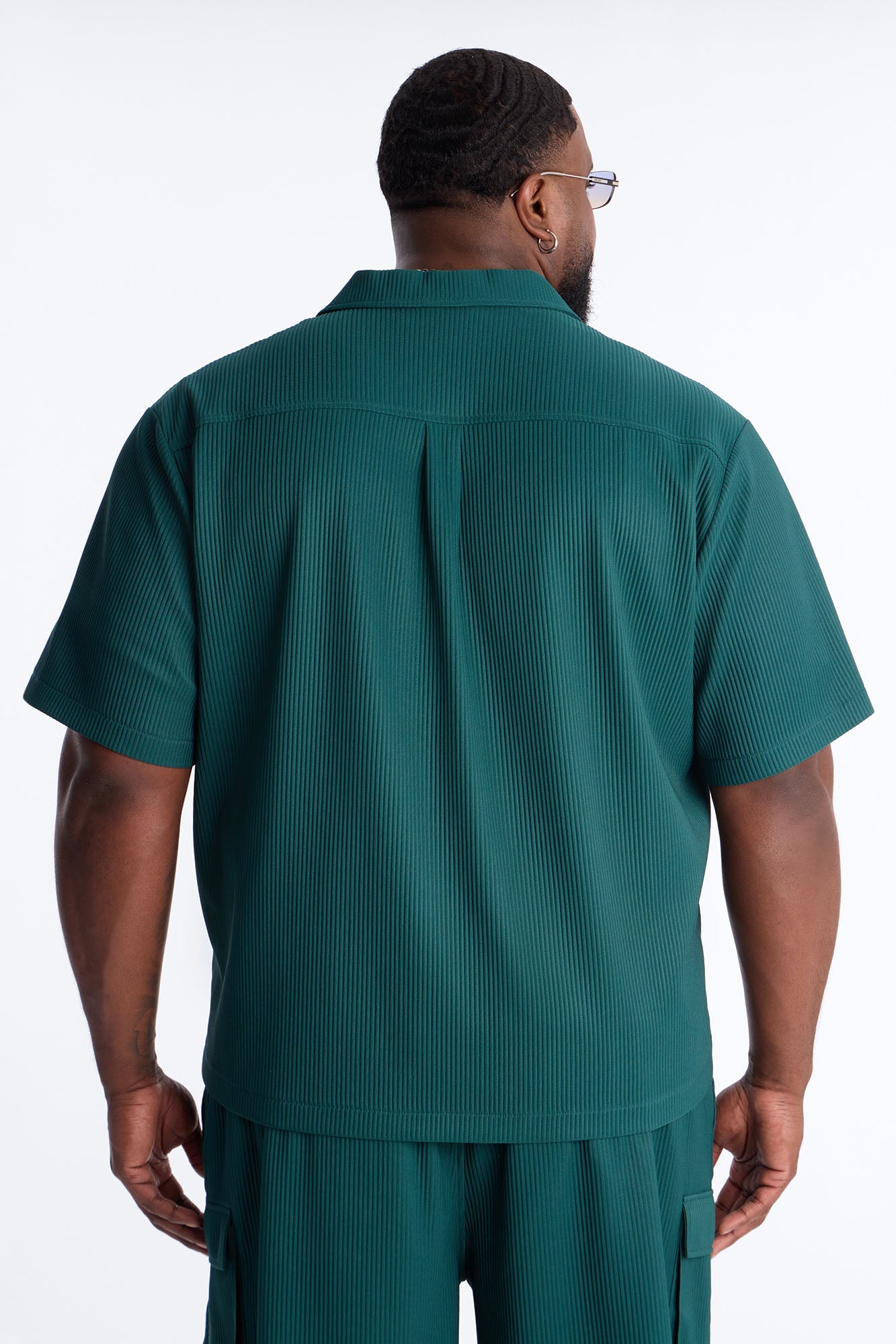 Show Up Short Sleeve Cuban Shirt - Teal