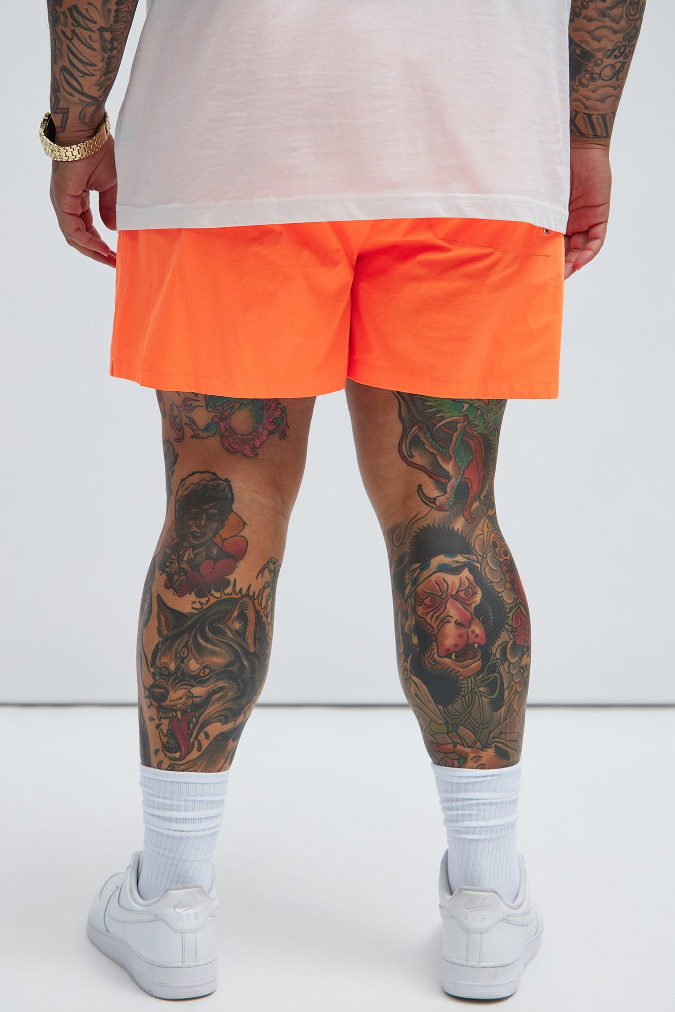 Montez Stretch Swim Trunk 4″ - Orange