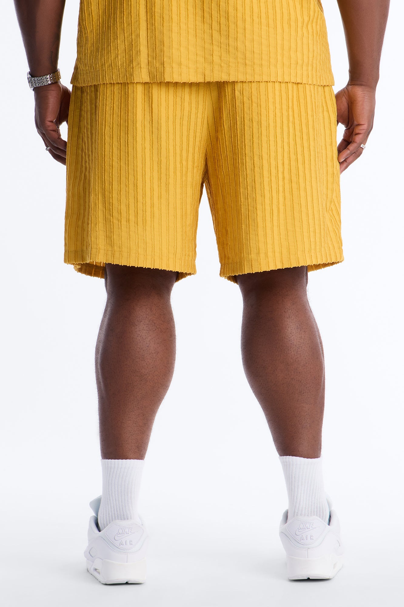 Relaxed Aegean Pleat Short - Mustard