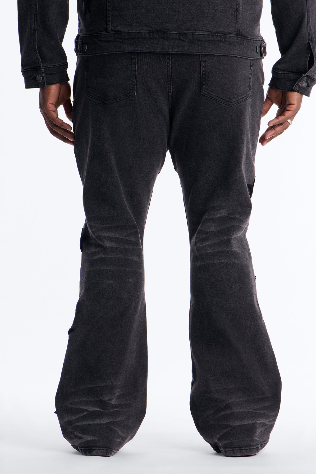Stacked Skinny Flare Stellar Jean - Black Wash