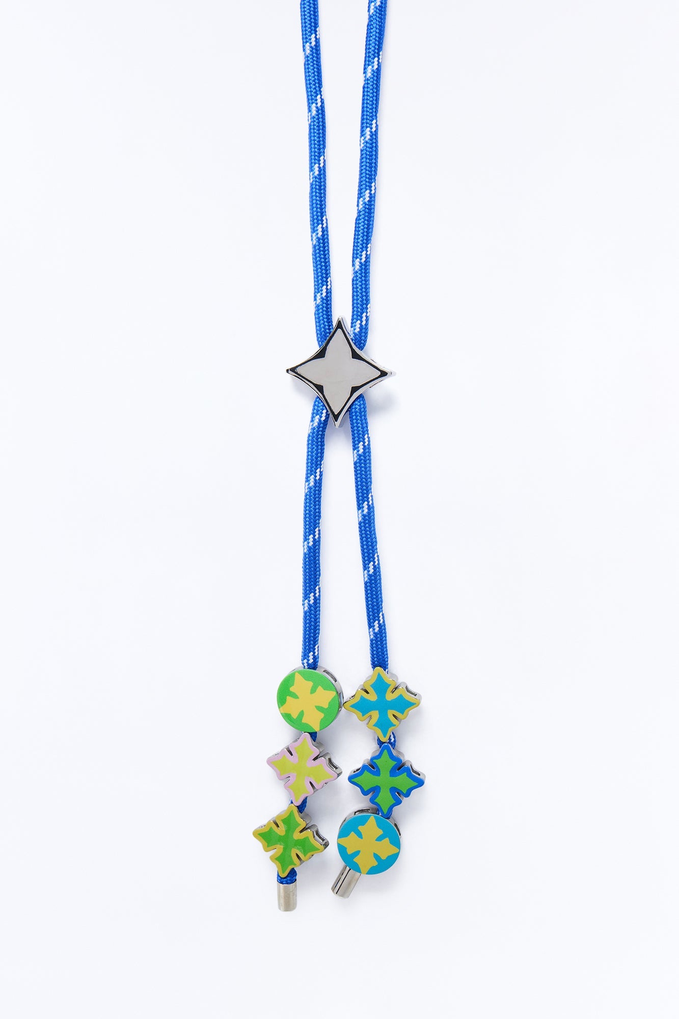 Icy Bungee Cord Necklace - Blue/combo