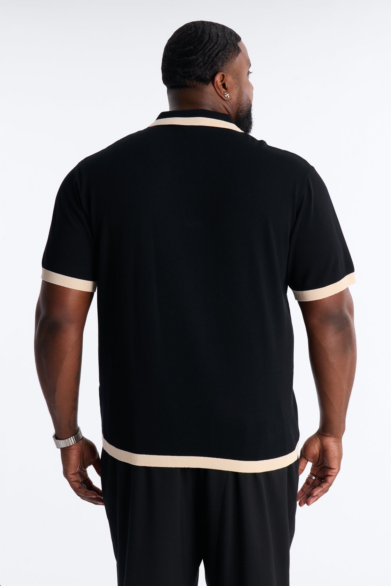 Rue Saint Johnny Collar Polo - Black