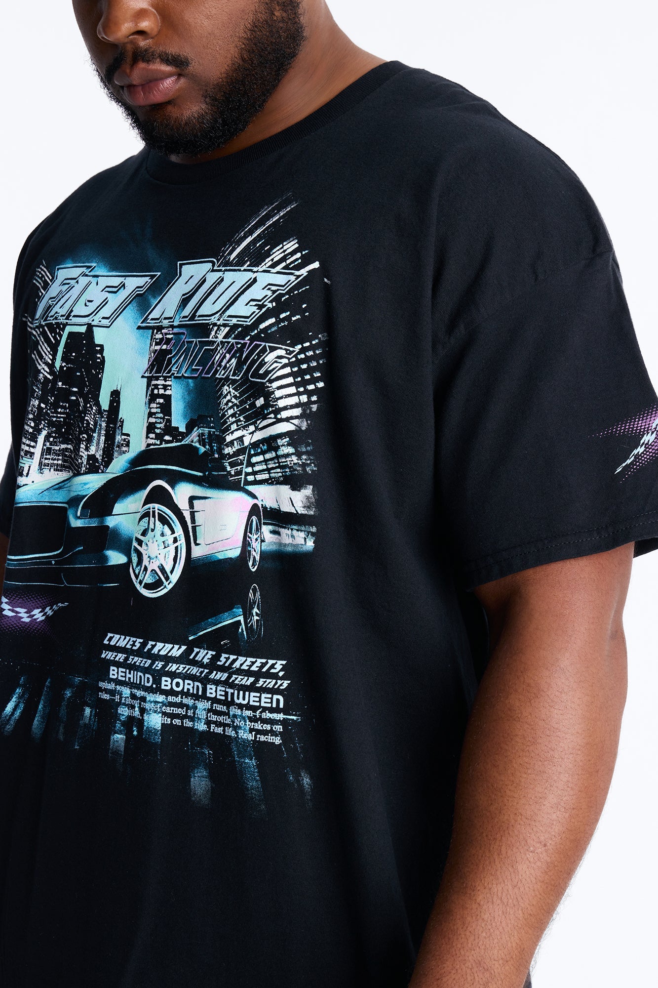 Fast Ride Racing Short Sleeve Tee - Black