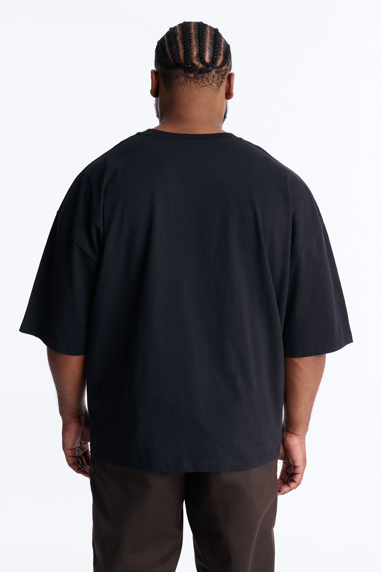 LA Hustle District Boxy Short Sleeve Tee - Black