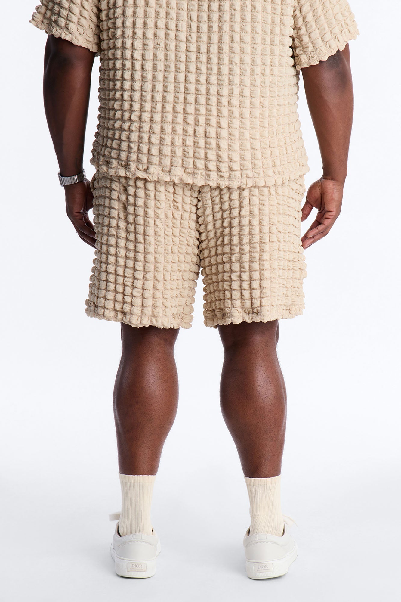 Relaxed Effervesce Textured Short - Tan