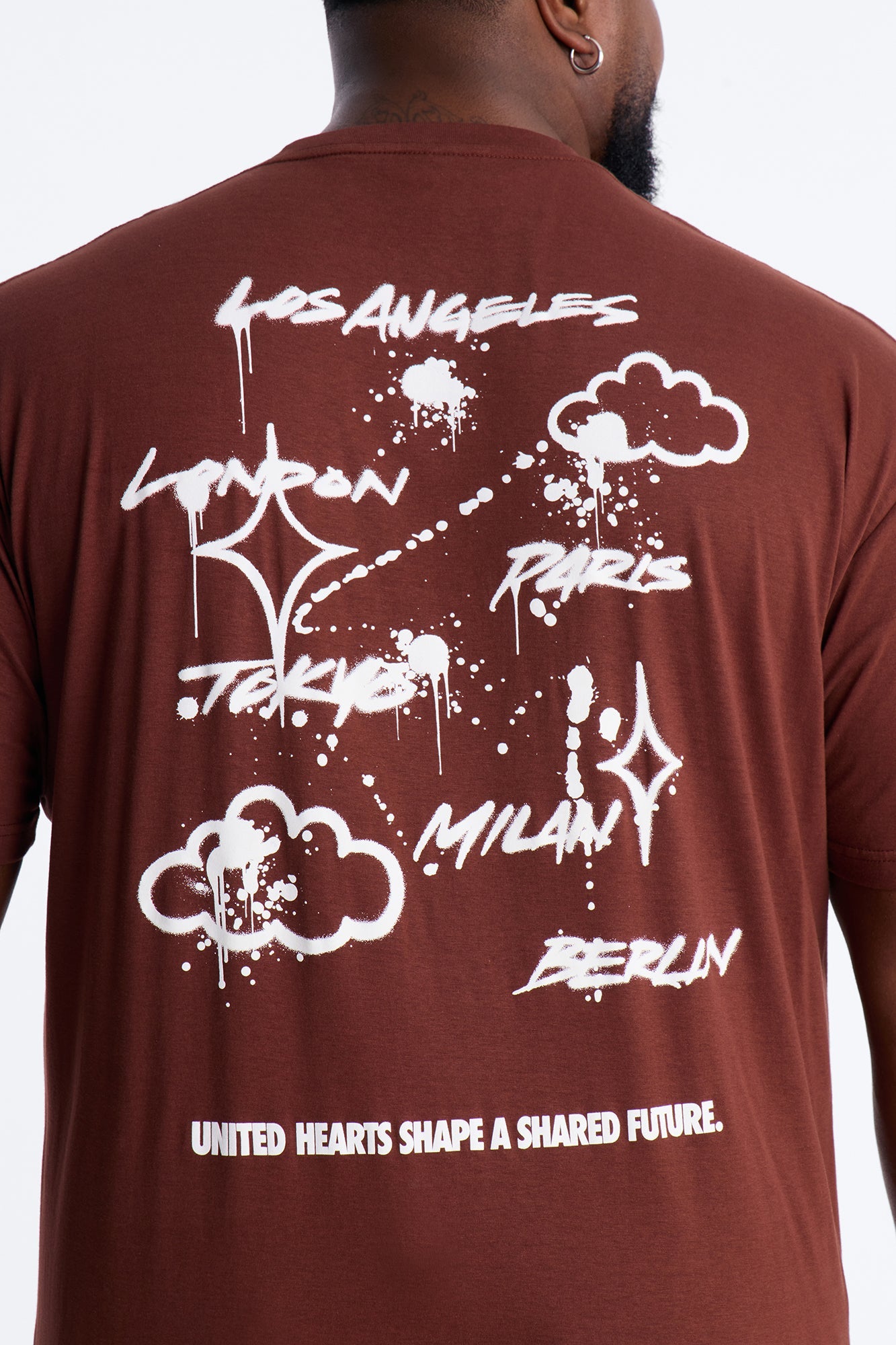 United Hearts Worldwide Short Sleeve Tee - Brown