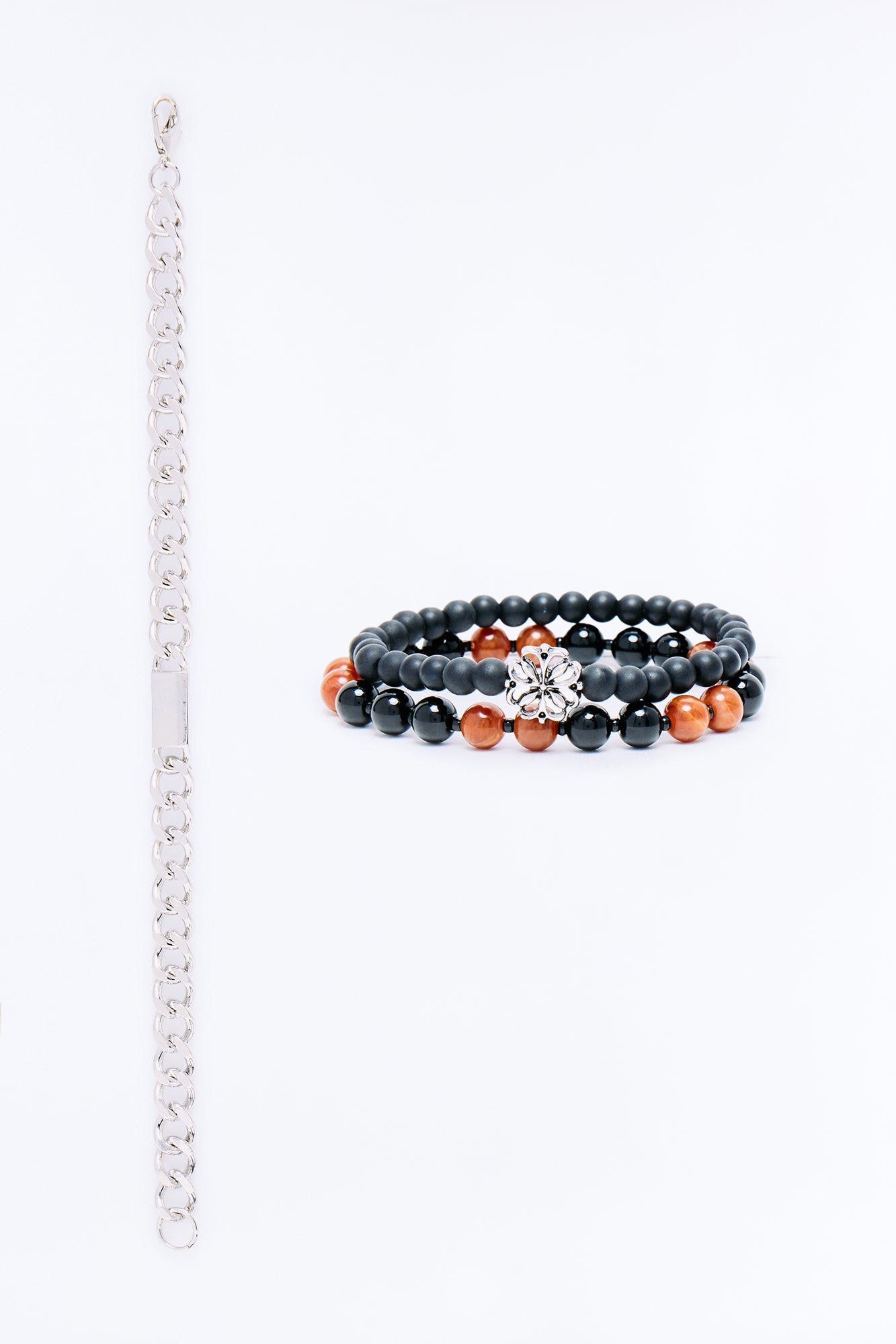 Faith In Beads Bracelet Set - Silver