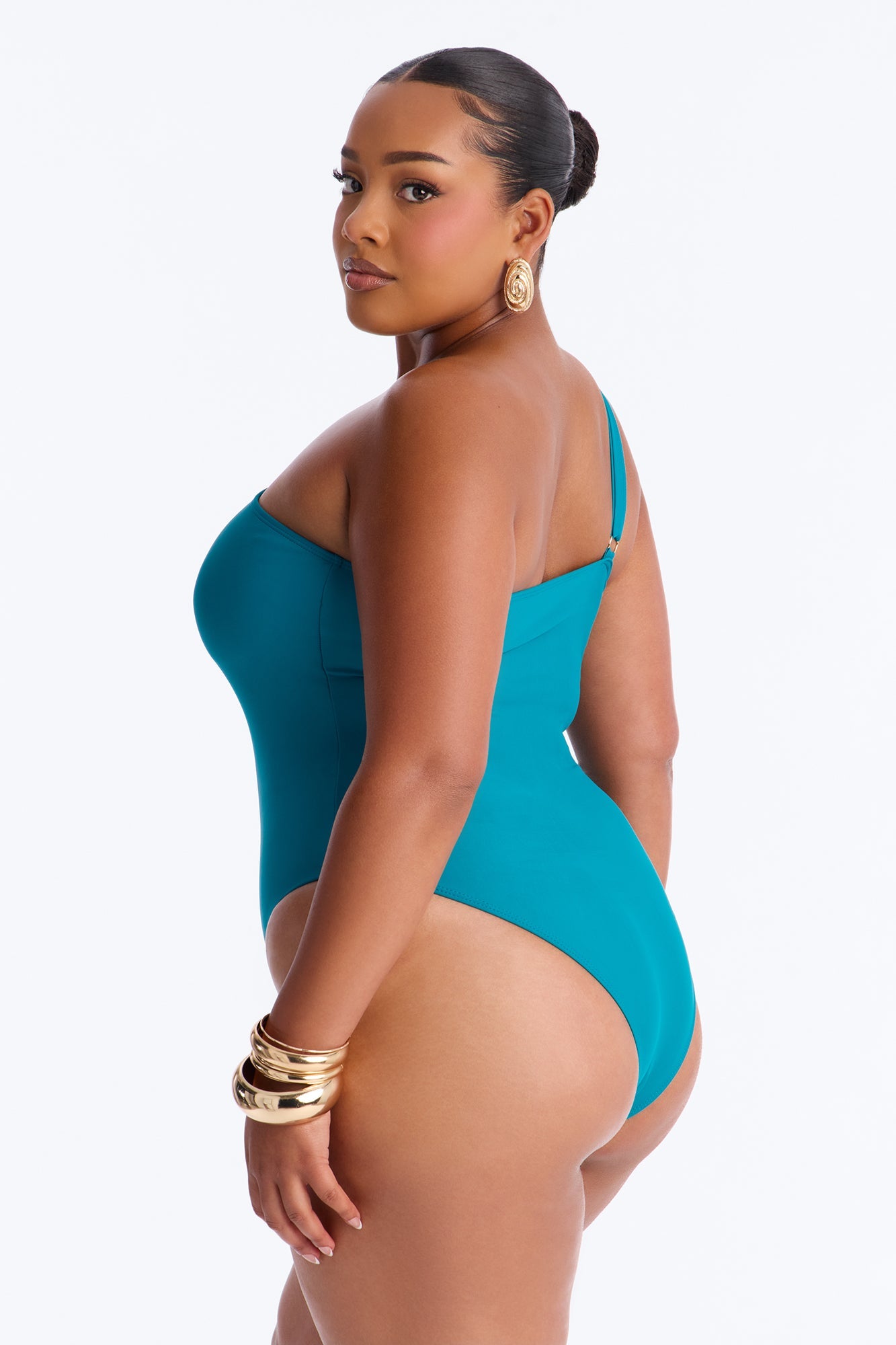 Perfect Waves Hardware Cutout 1 Piece Swimsuit - Teal