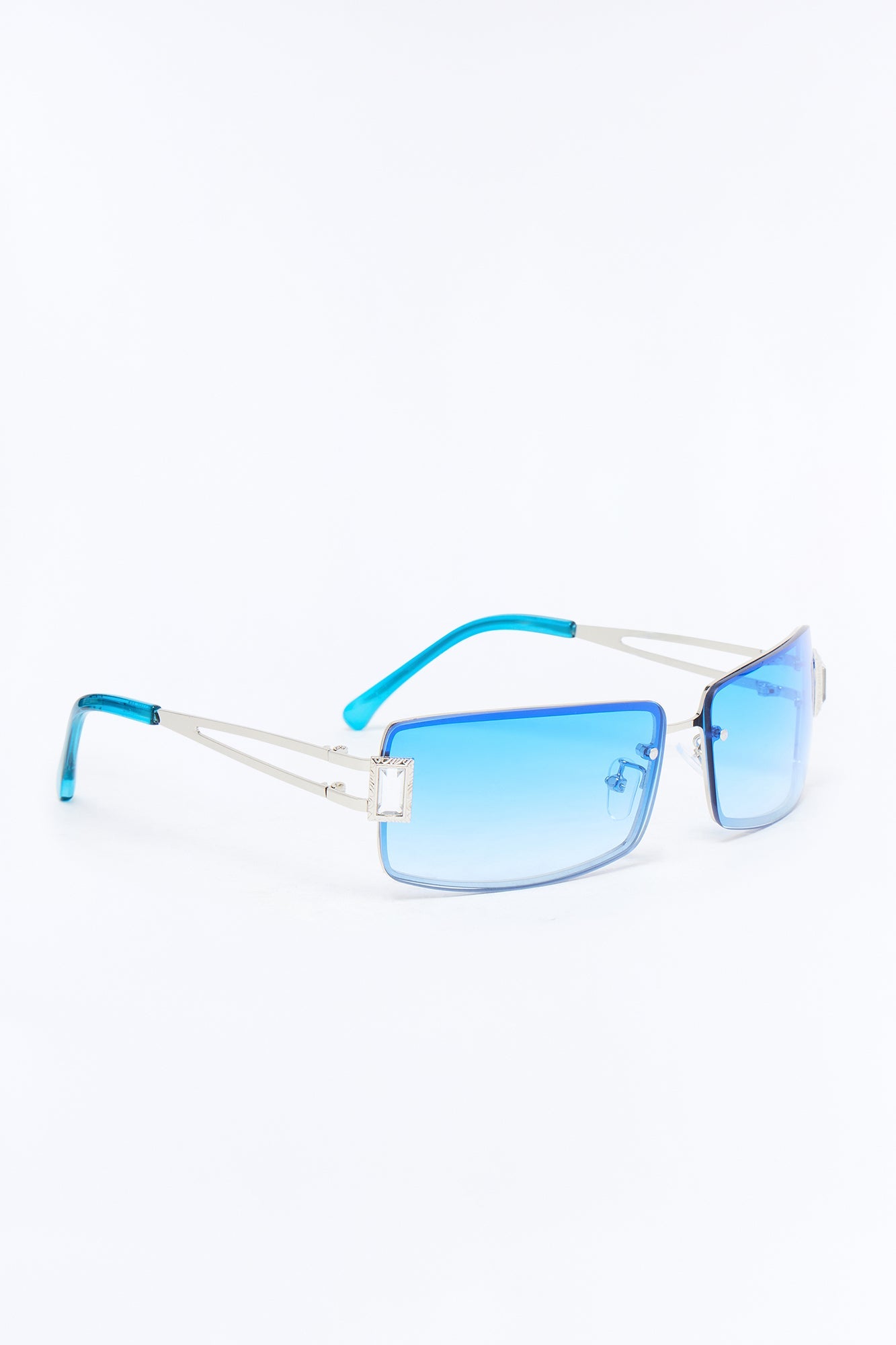 Gridlock Steel Square Sunglasses - Blue