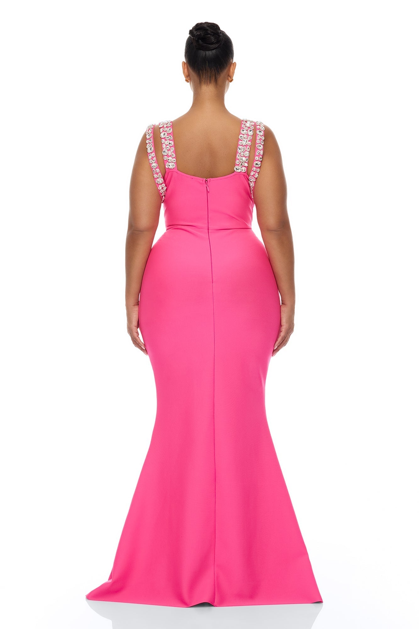 Masie Bandage Gown - Hot Pink NEWFASHIONEDGE
