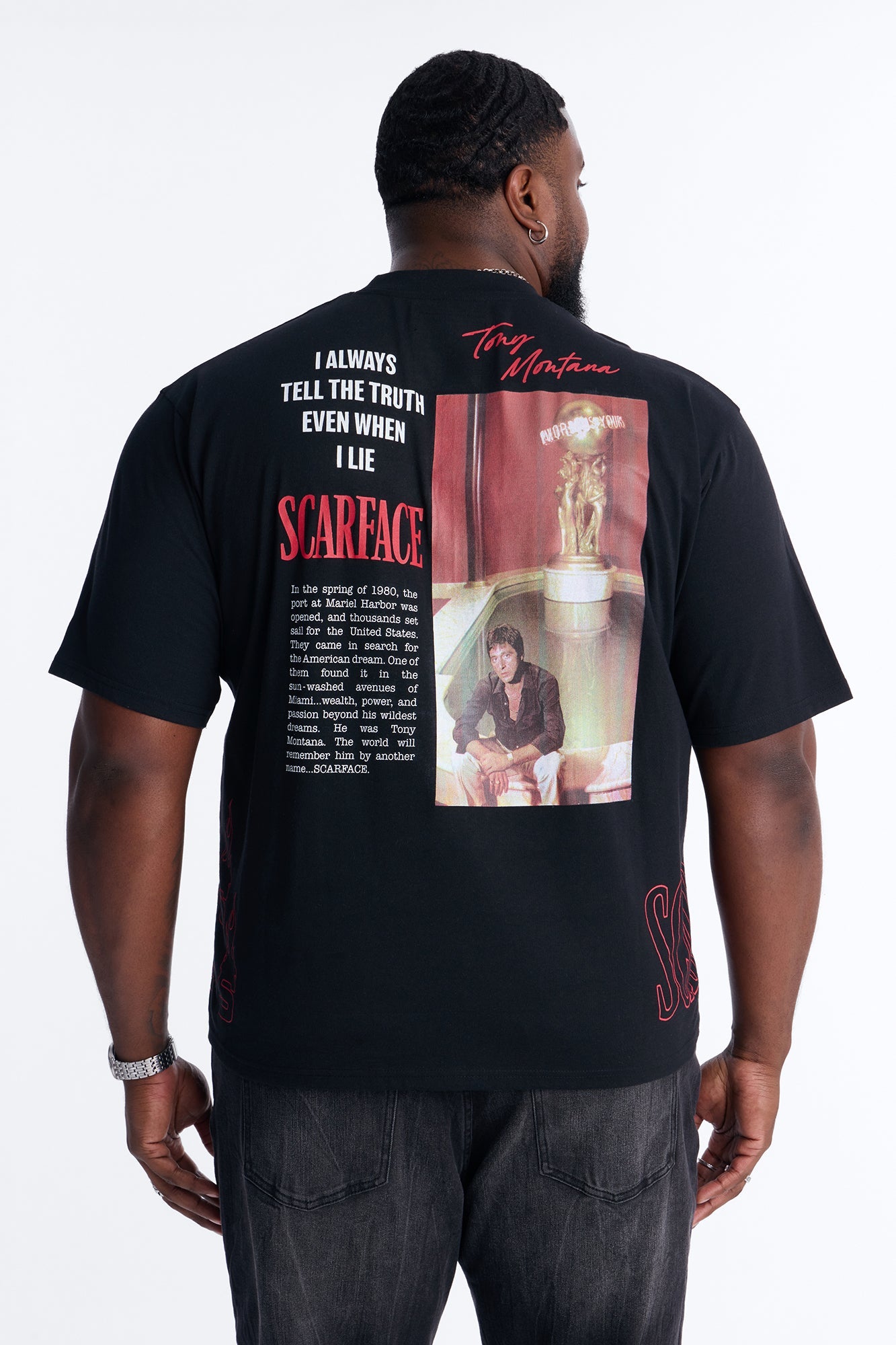 Scarface Always Tell The Truth Short Sleeve Tee - Black