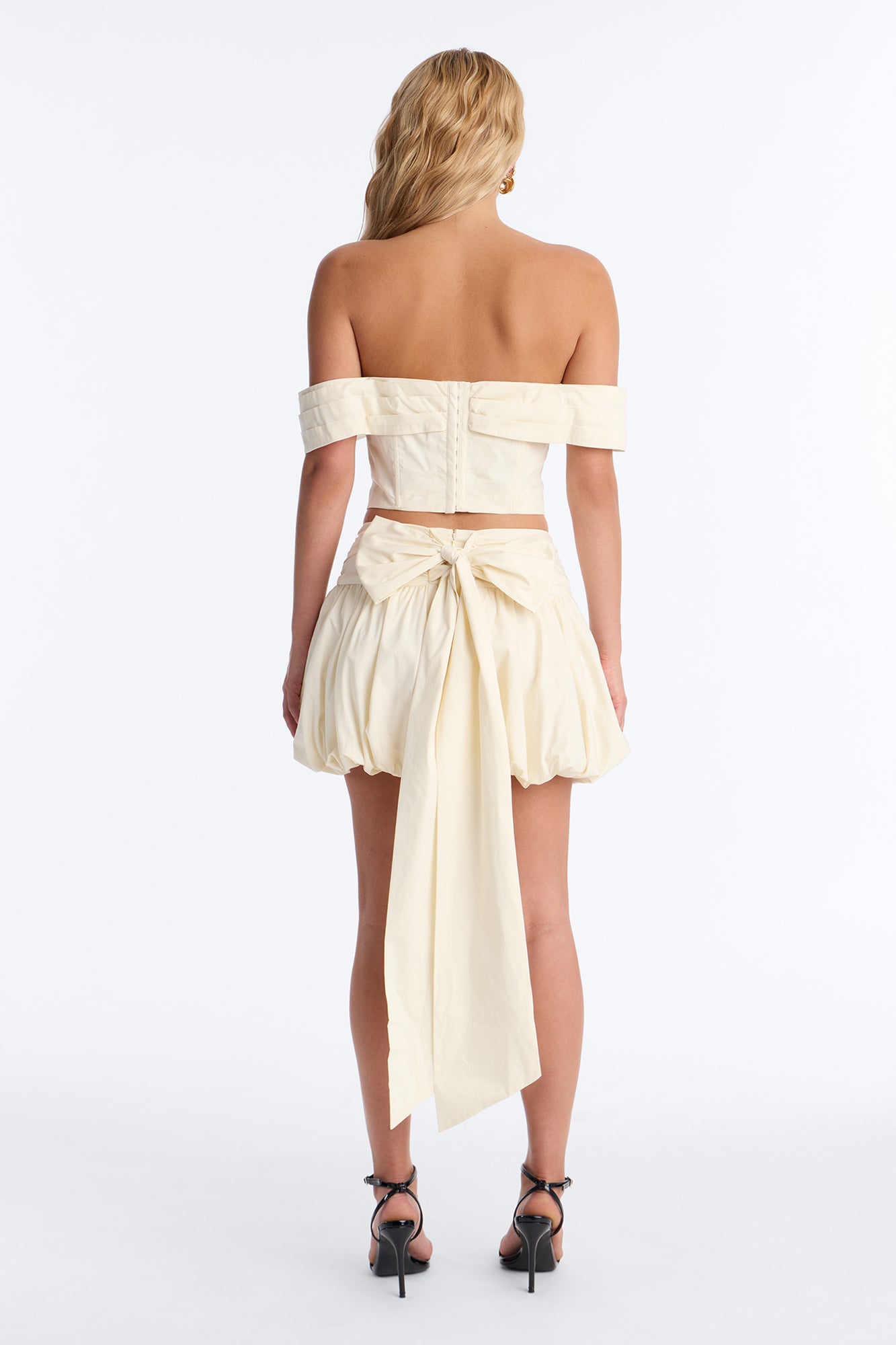 Lori Cutie Poplin Corset Top - Off White