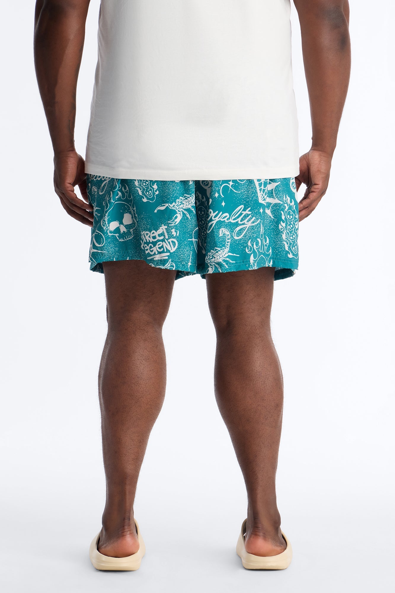 Street Legend All Over Printed Swim Trunk 4″ - Teal