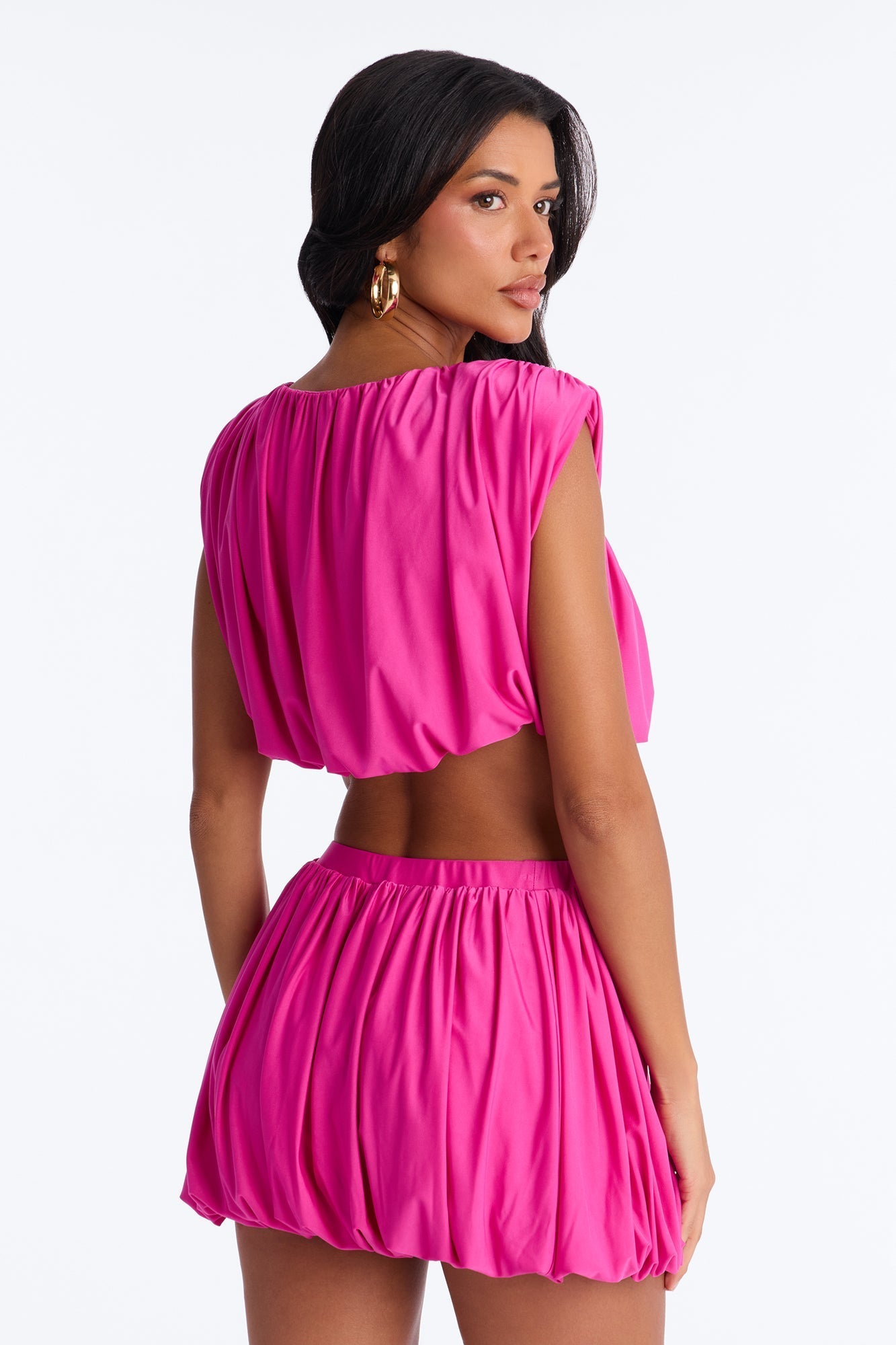 Blair Bubble Skirt Set - Magenta NEWFASHIONEDGE