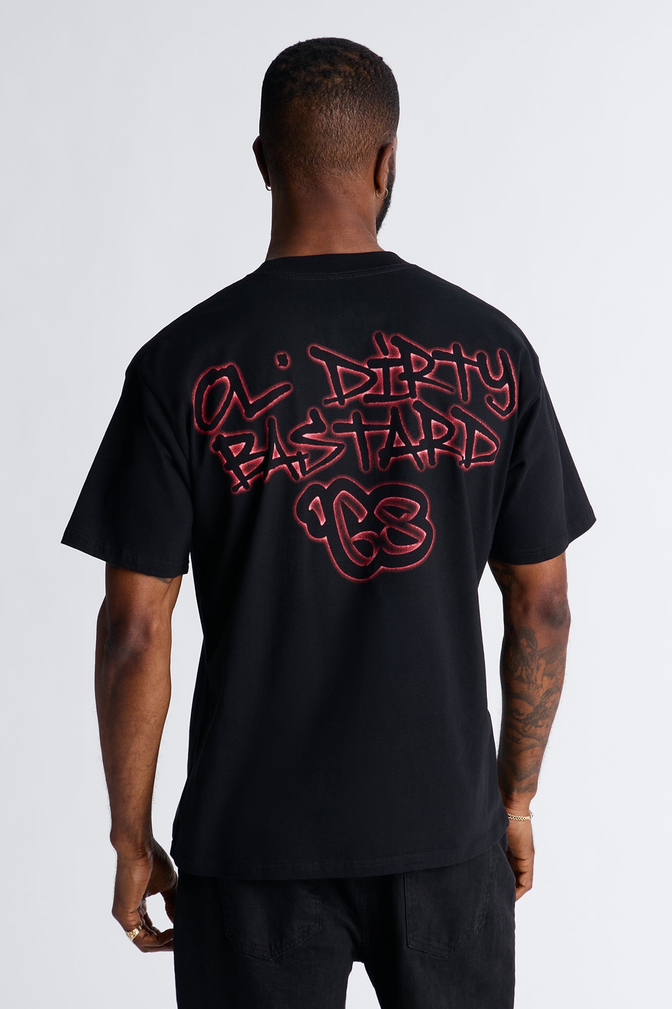 Ol Dirty Bastard Heavy Weight Oversized Short Sleeve Tee - Black