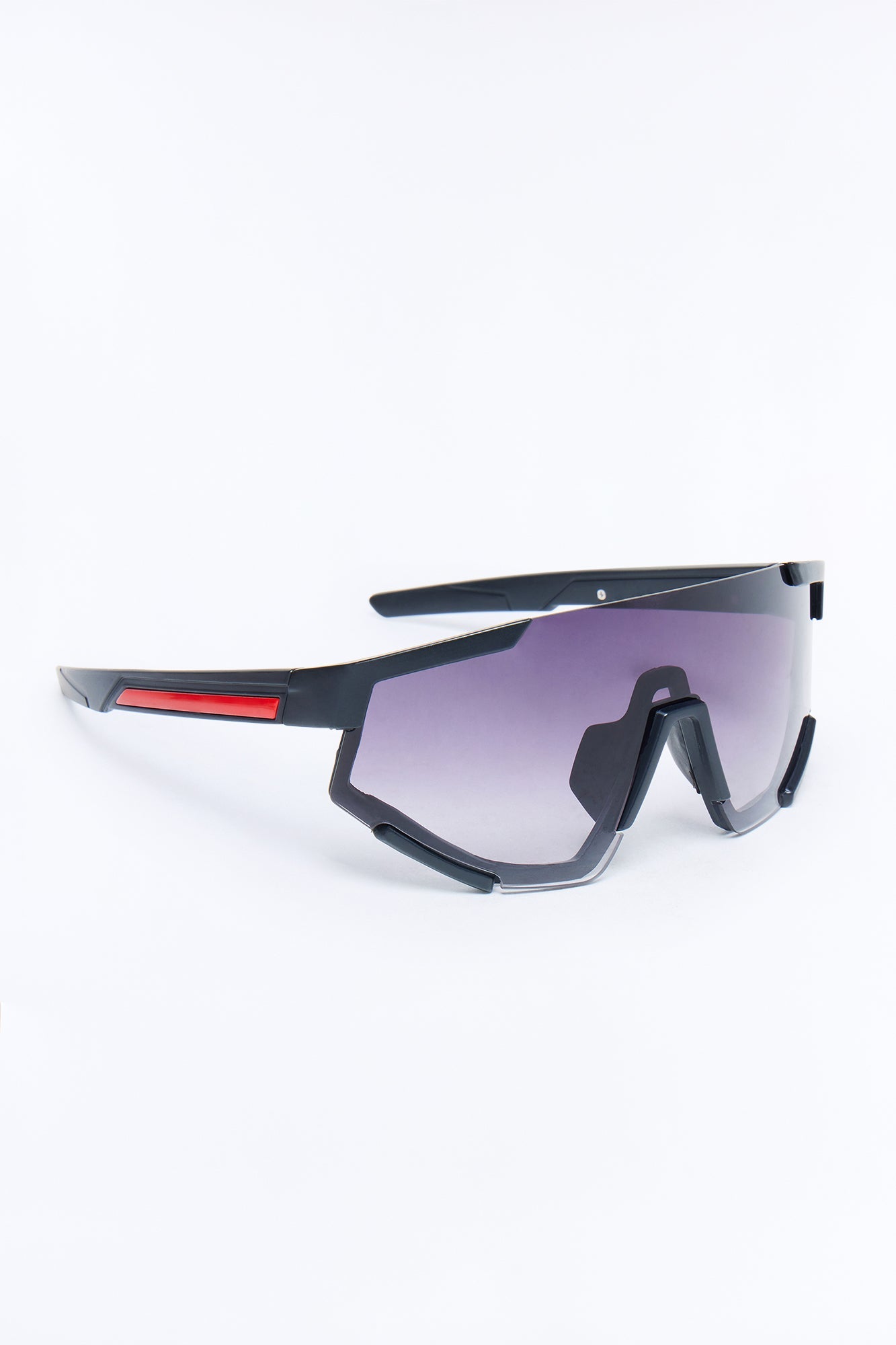 Striving Forward Sport Wrap Sunglasses - Black/Red