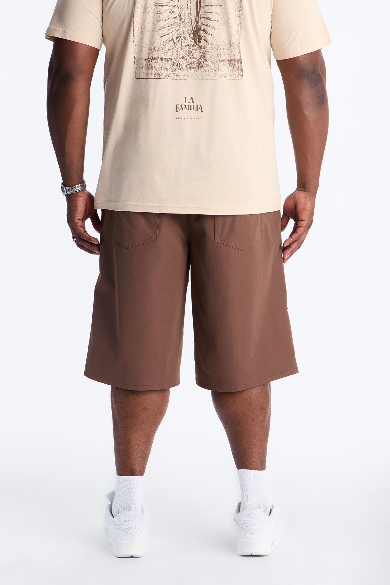 Baggy Silver Springs Studded Short - Brown