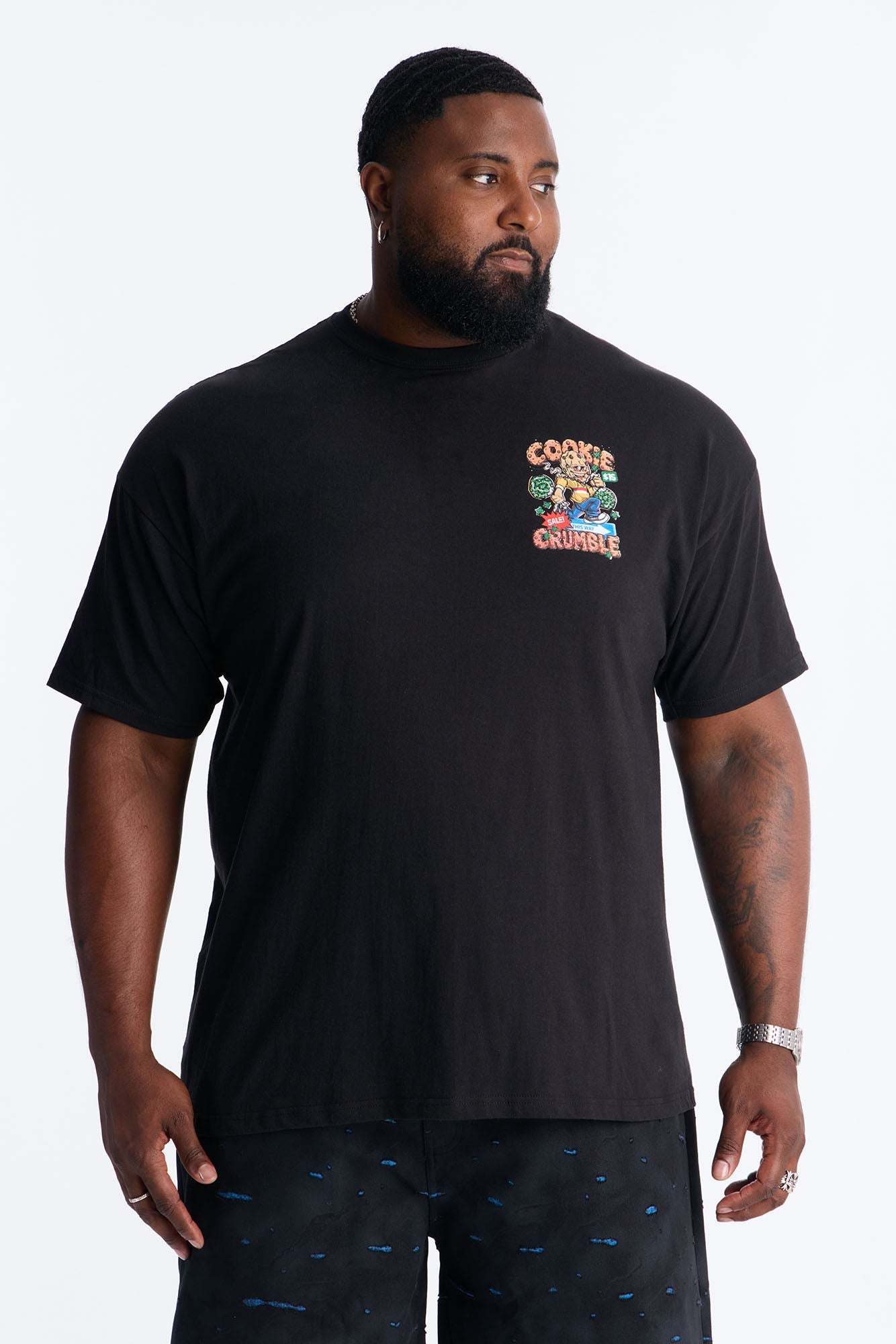 This Way Cookie Crumble Short Sleeve Tee - Black