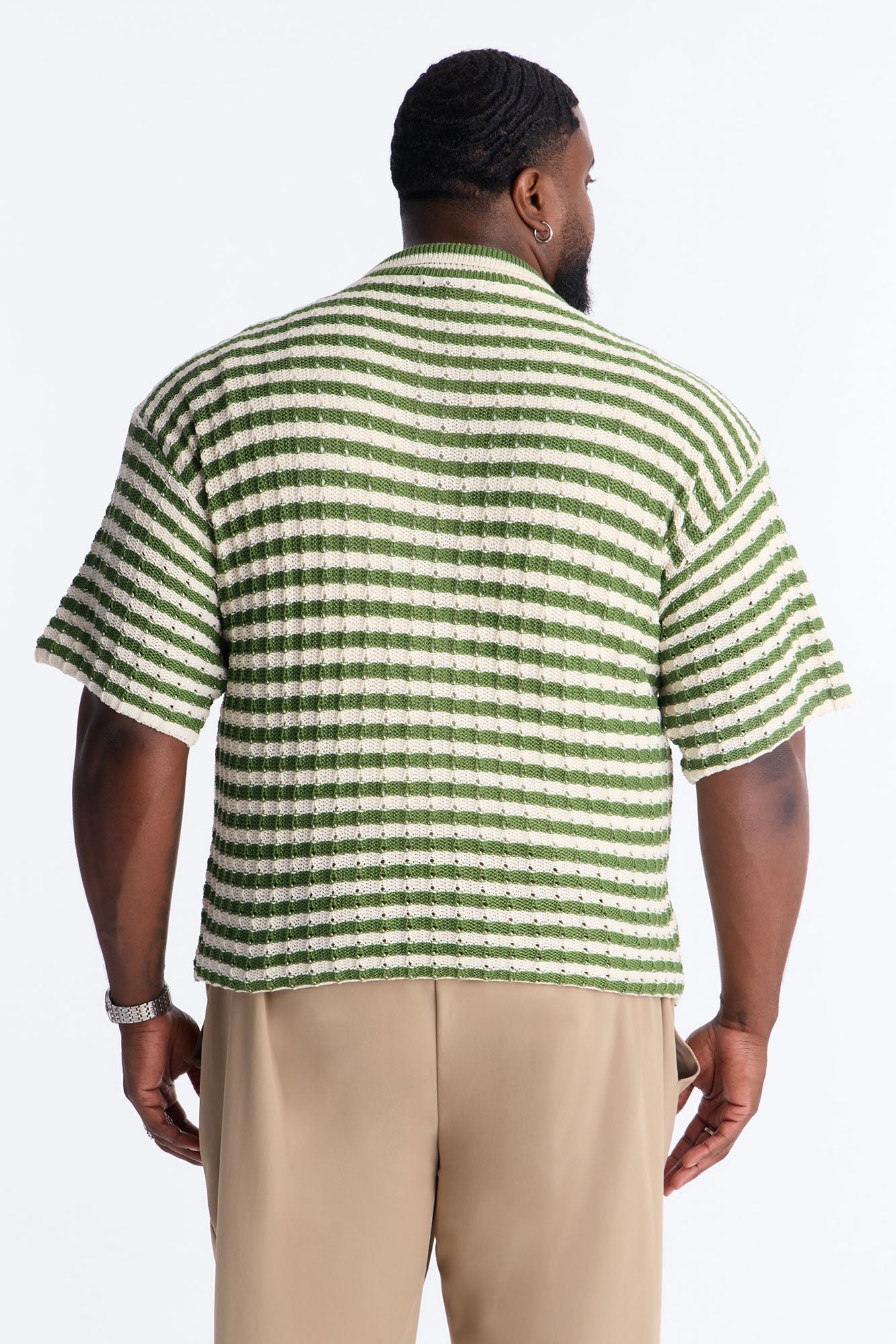 Relaxed Regatta Stripe Polo - Green