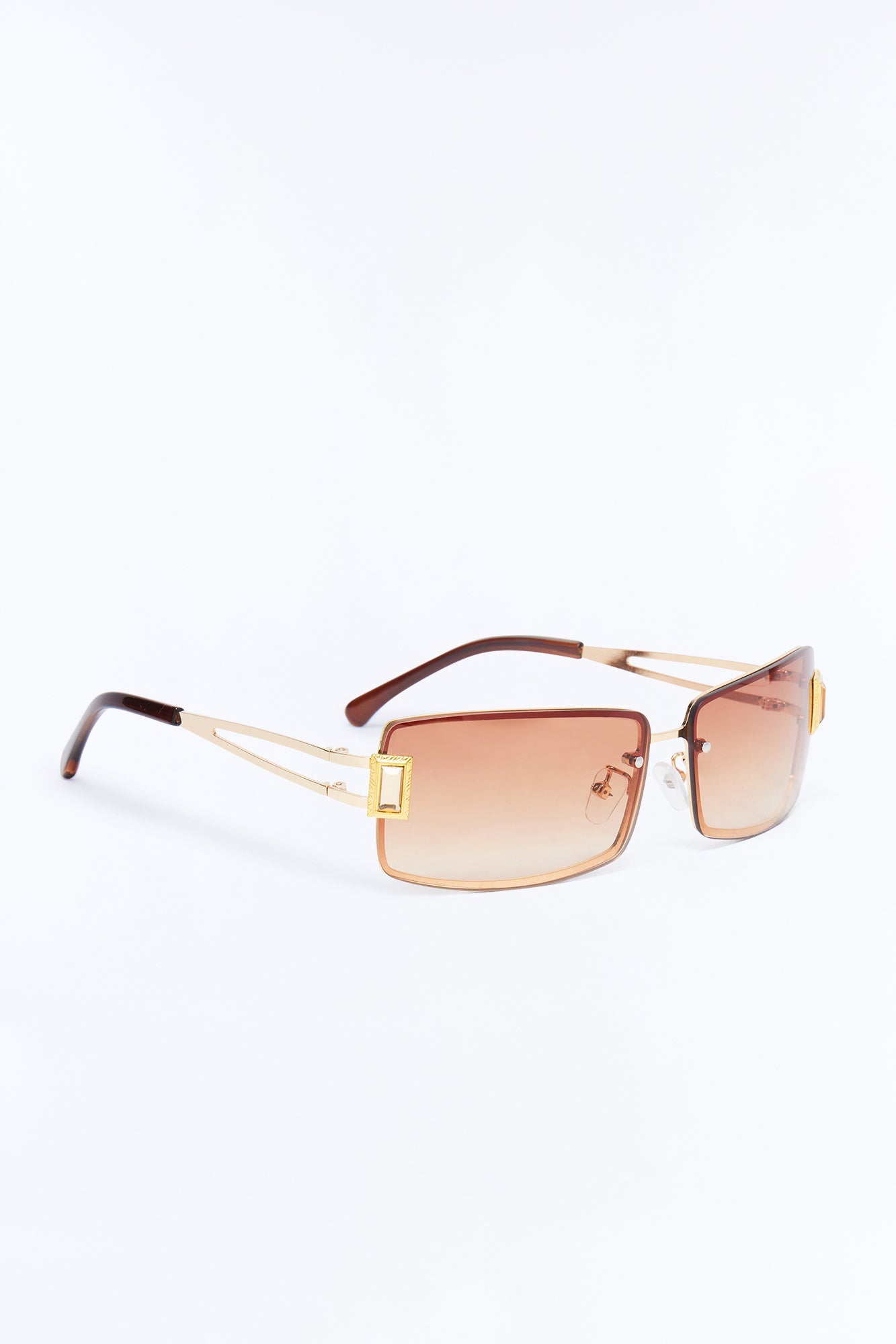 Gridlock Steel Square Sunglasses - Brown