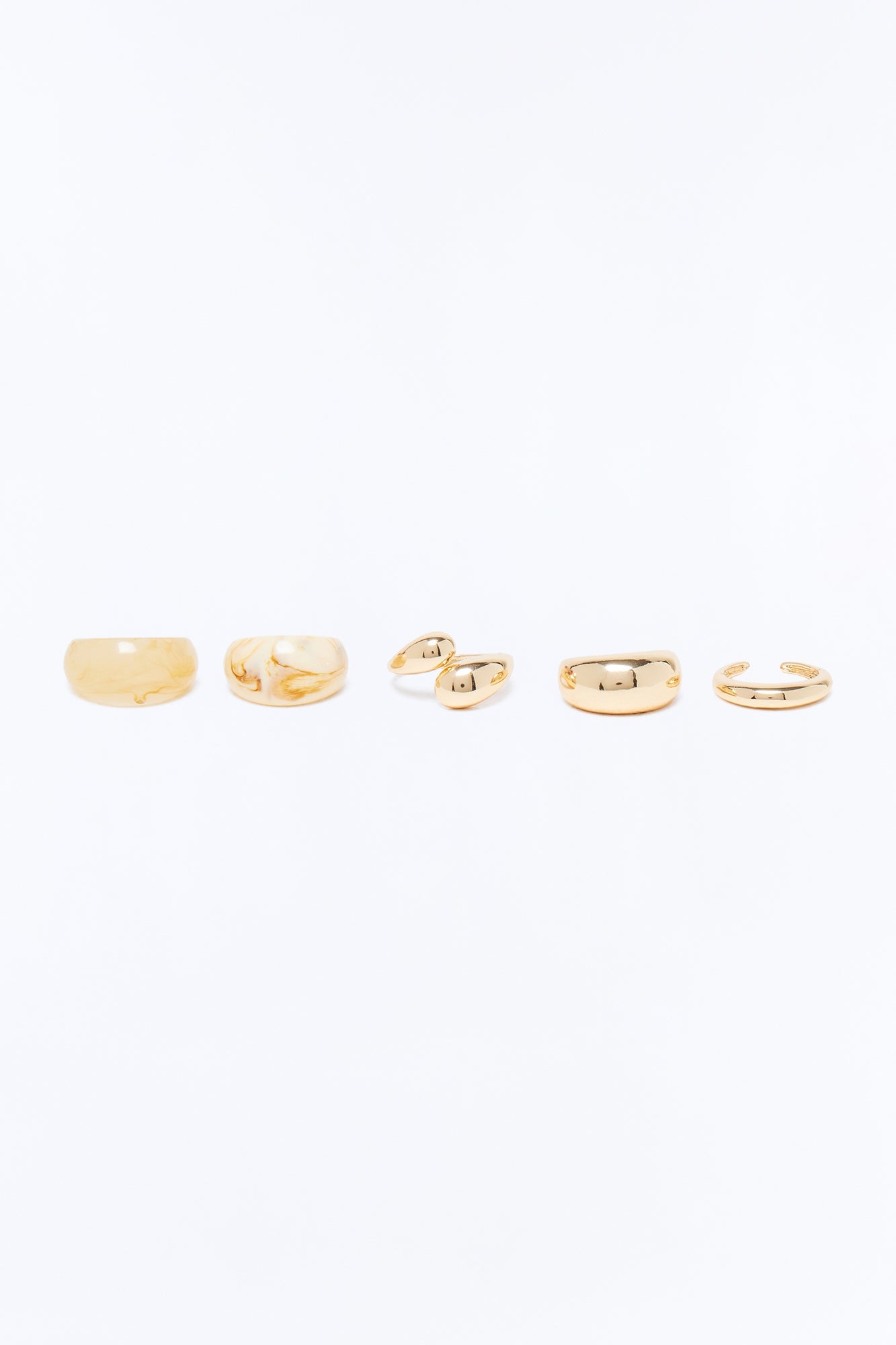 Saturday Morning 4 Piece Multi Ring Set - Gold/combo