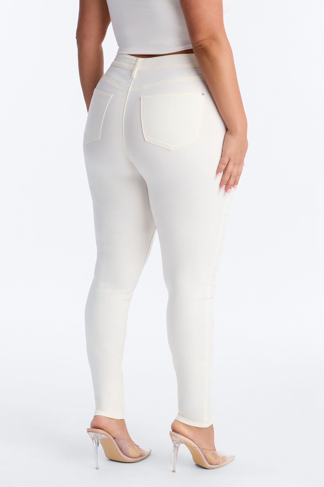 Tall Hyperstretch Skinny Pants - Ivory Fashion Nova