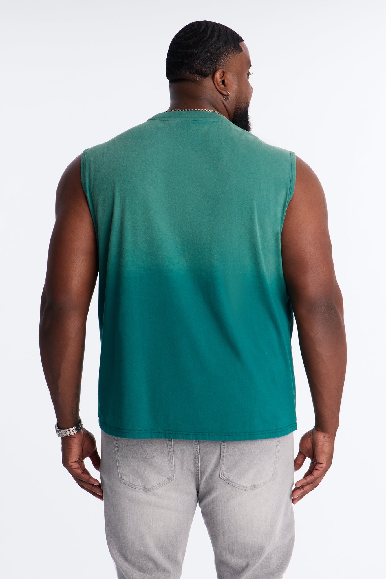Washed Muscle Tee - Hunter Green