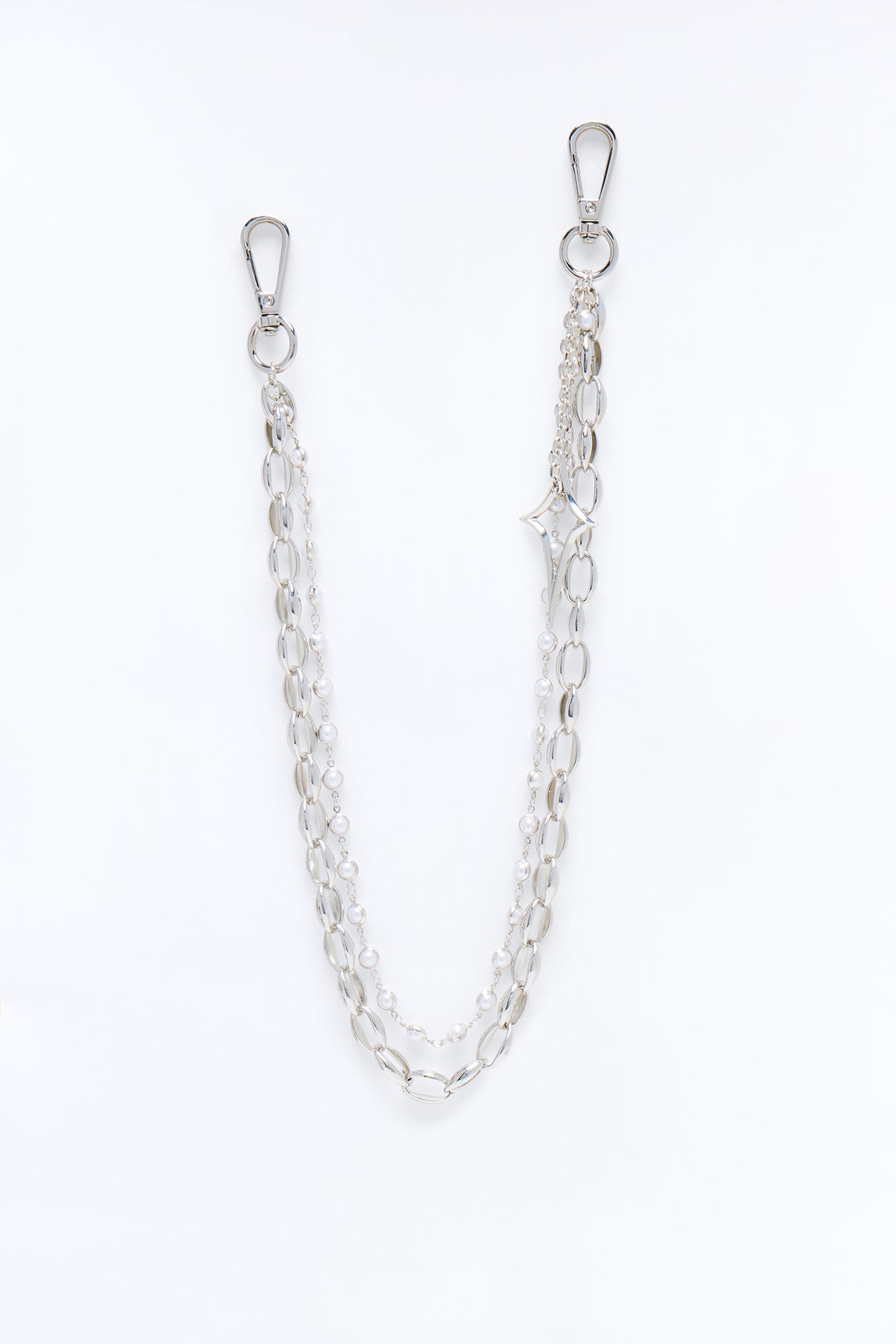 Star Sound Eclipse Layered Pant Chain - Silver