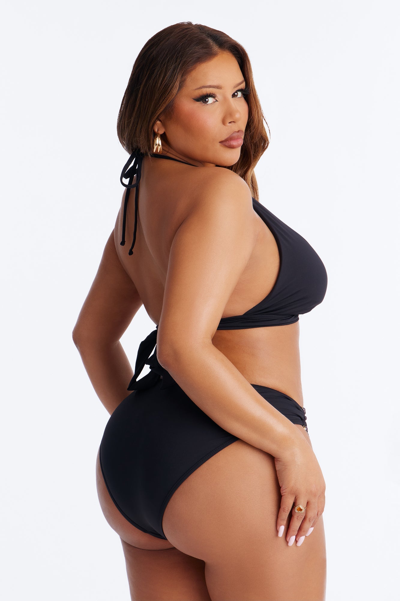 Carmen Hardware Beaded 2 Piece Bikini - Black Fashion Nova