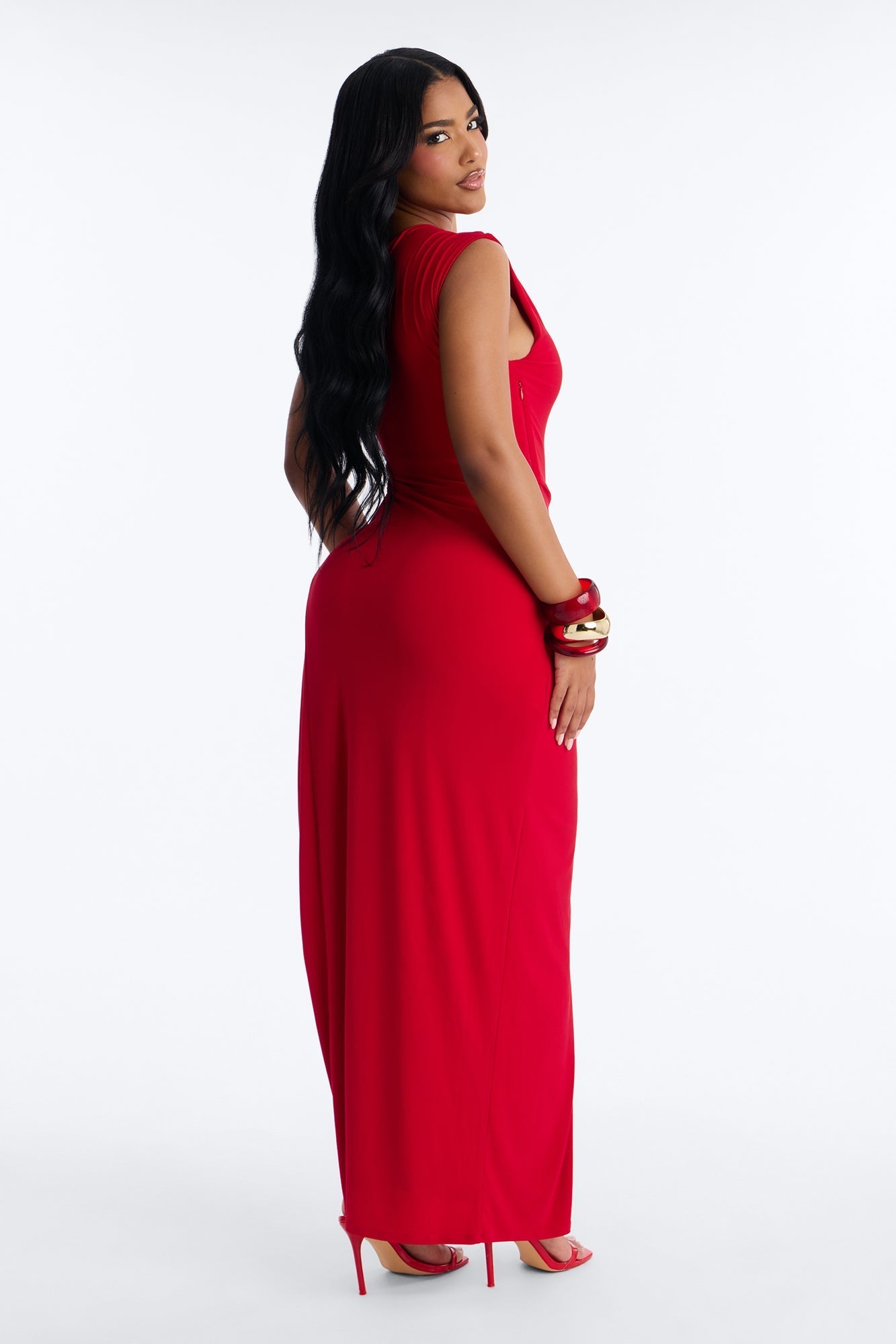 Keep Walking Maxi Dress - Red NEWFASHIONEDGE