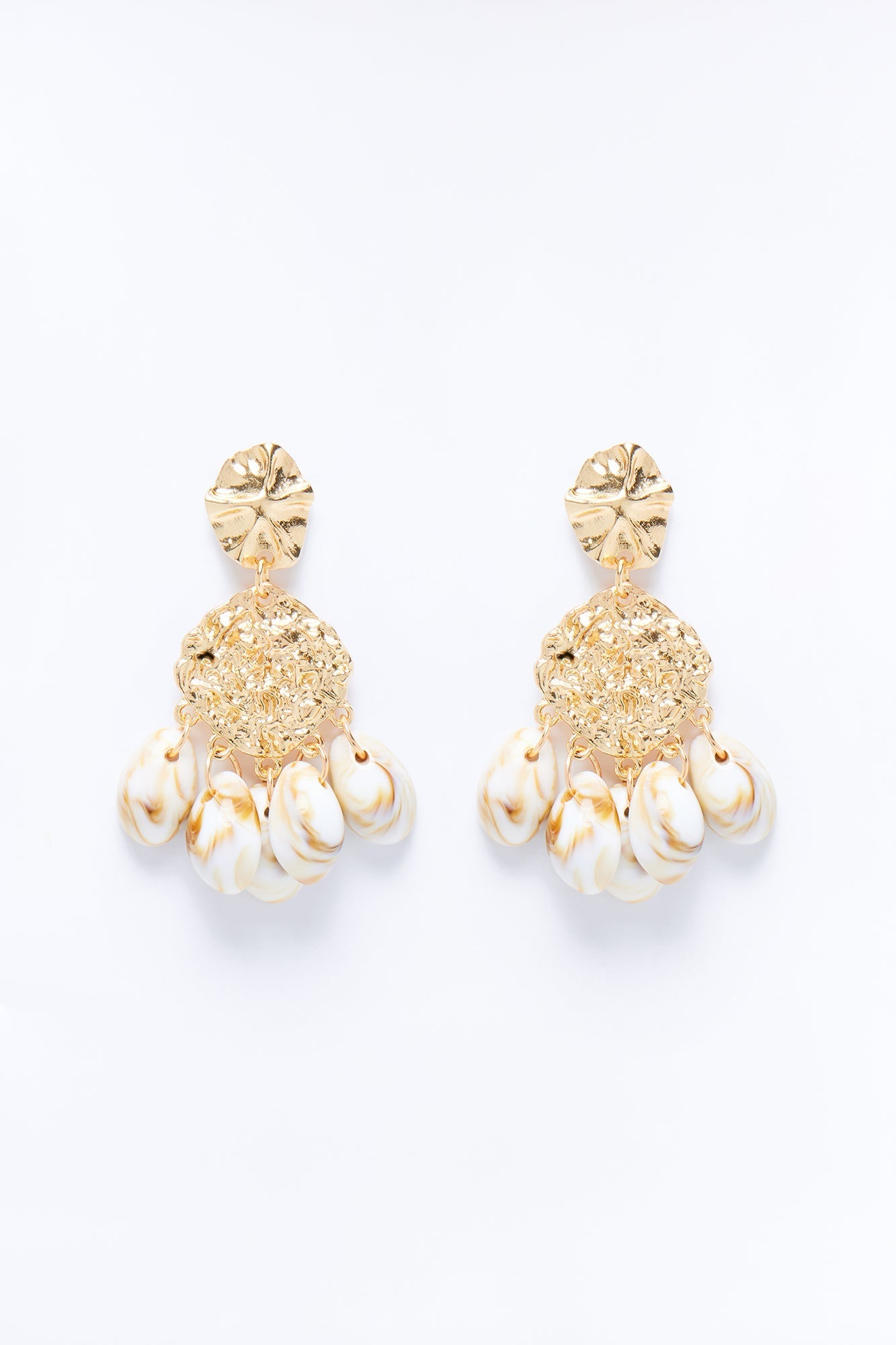 Shell Sprinkles Drop Earrings - Gold NEWFASHIONEDGE