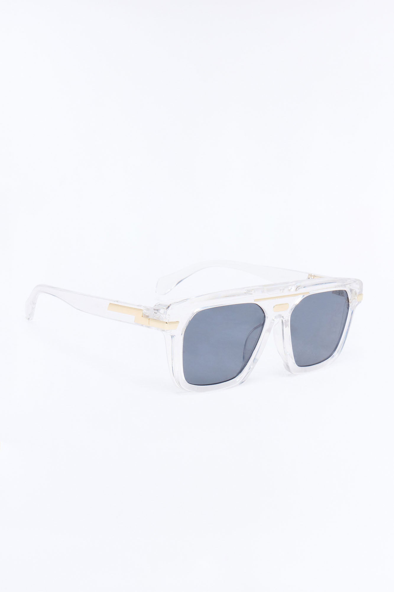 Stuck In Limbo Flat Top Sunglasses - Clear