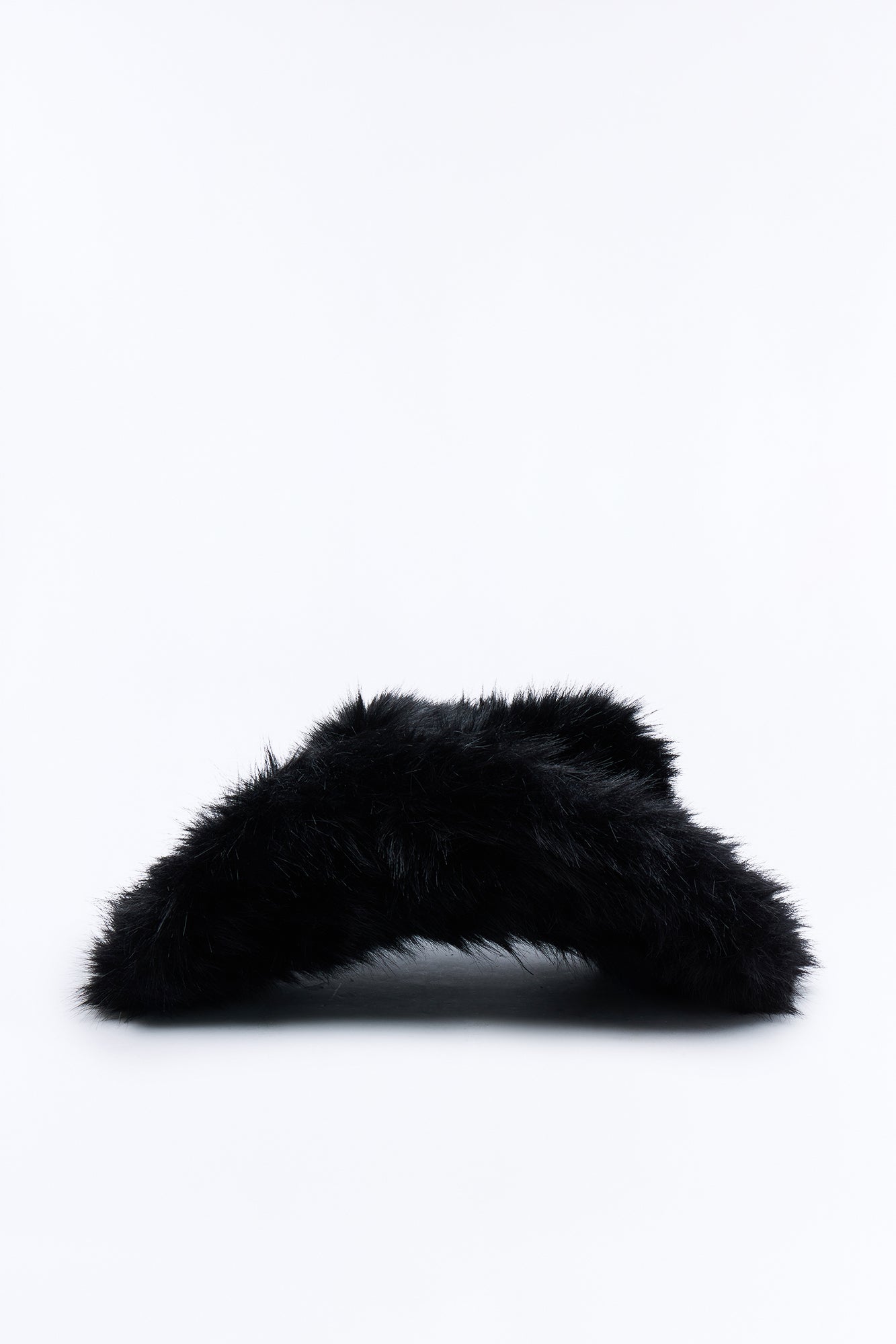 Faux Fur Cowboy Hat - Black