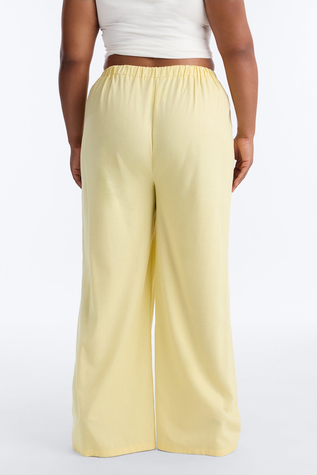 Beach Walks Linen Pant - Butter Yellow Fashion Nova
