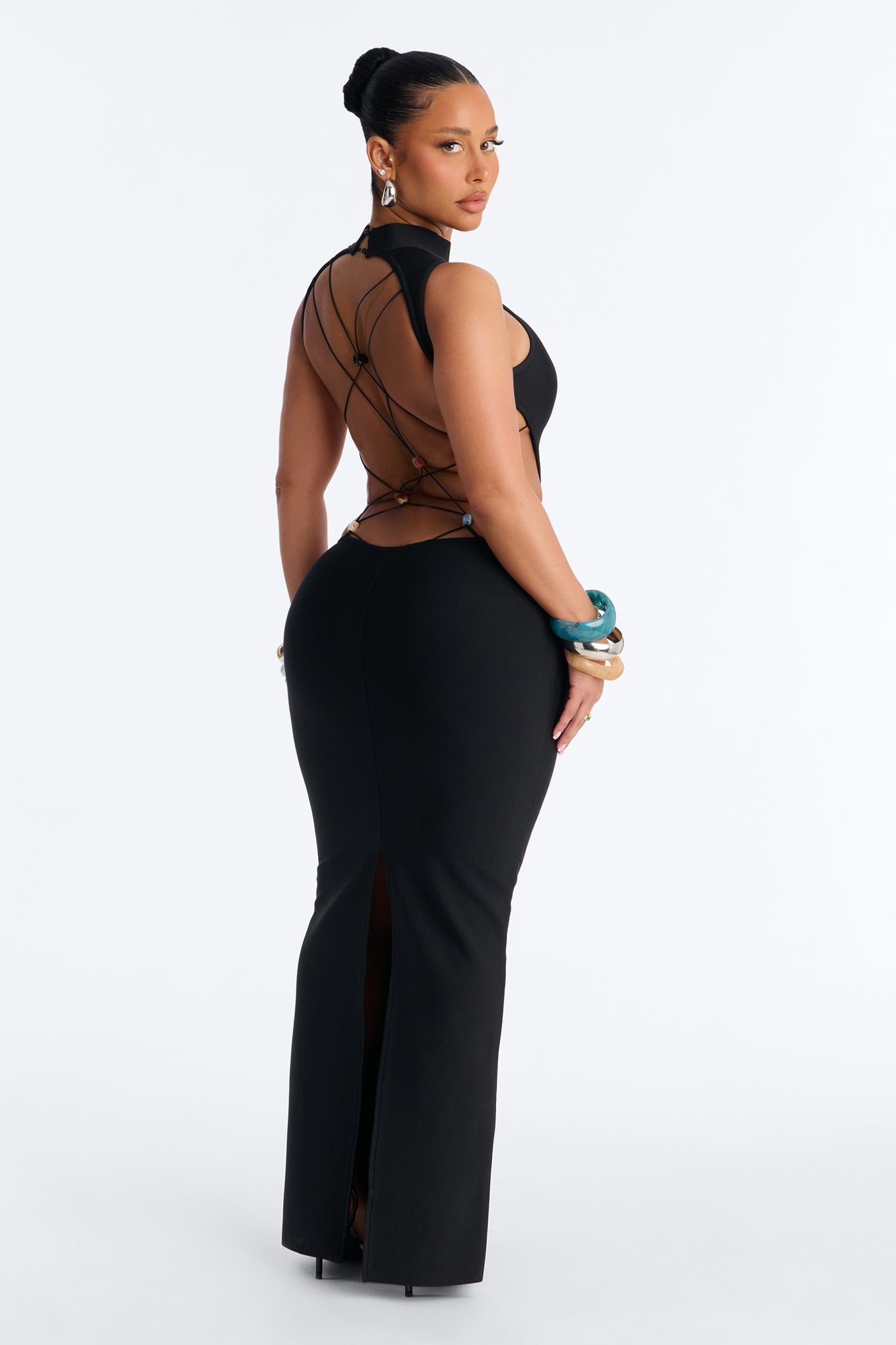 Madison Strappy Bandage Maxi Dress - Black Fashion Nova
