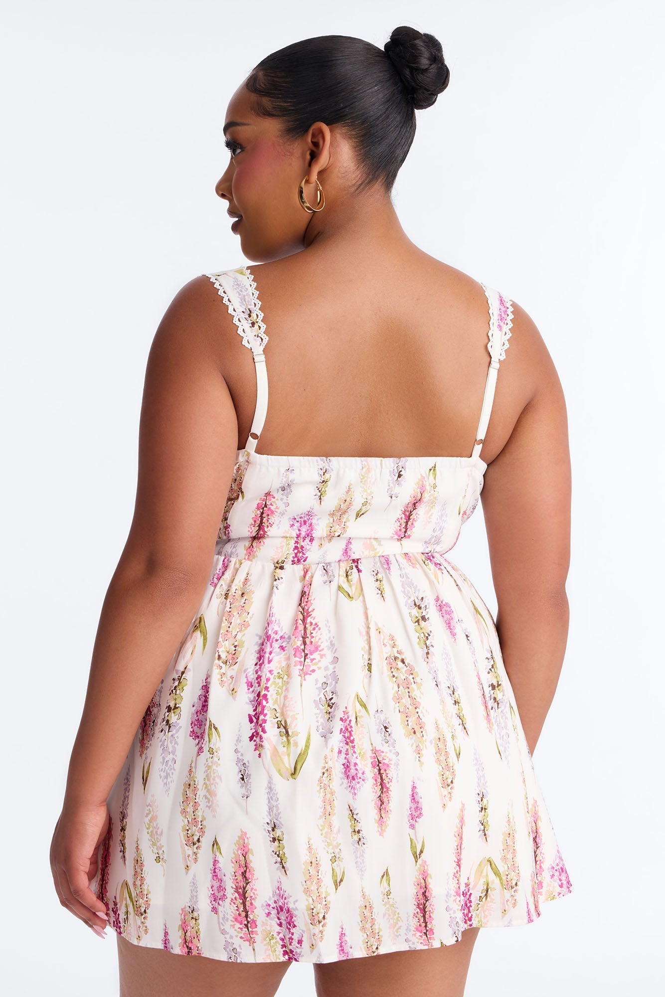 Cassandra Corset Floral Mini Dress - Ivory/combo